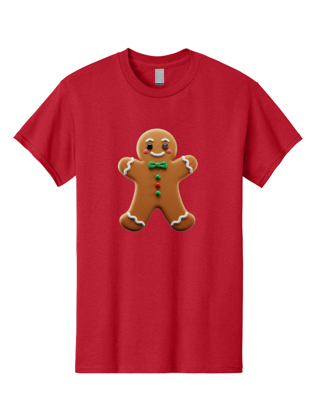 Gingerbread-Man-3 Men'S Graphic Tee, 100% Cotton, Comfortable Casual Summer Wear, Machine Washable, Gingerbread Man, Festive Treat, Christmas Cookie, Holiday Baking, Sugar Decoration, Icing Details, Animated Character, Cartoon Style, Bab951 14