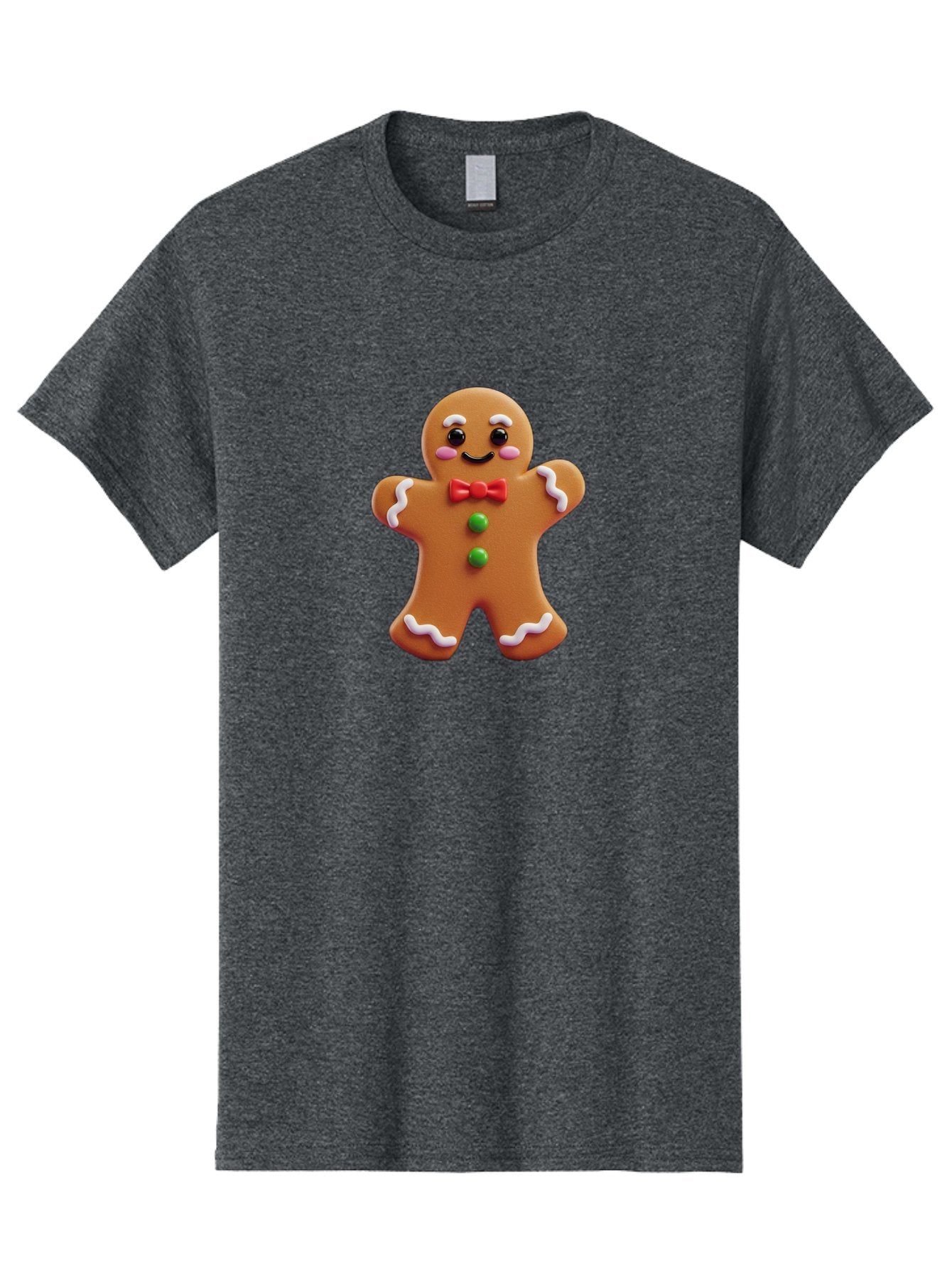 Gingerbread-Man-6 Men'S Graphic Tee, 100% Cotton, Comfortable Casual Summer Wear, Machine Washable, Gingerbread Man, Christmas Cookie, Holiday Treat, Sweet Decoration, Festive Dessert, Bakery Delight, Adorable Character Bab954 8