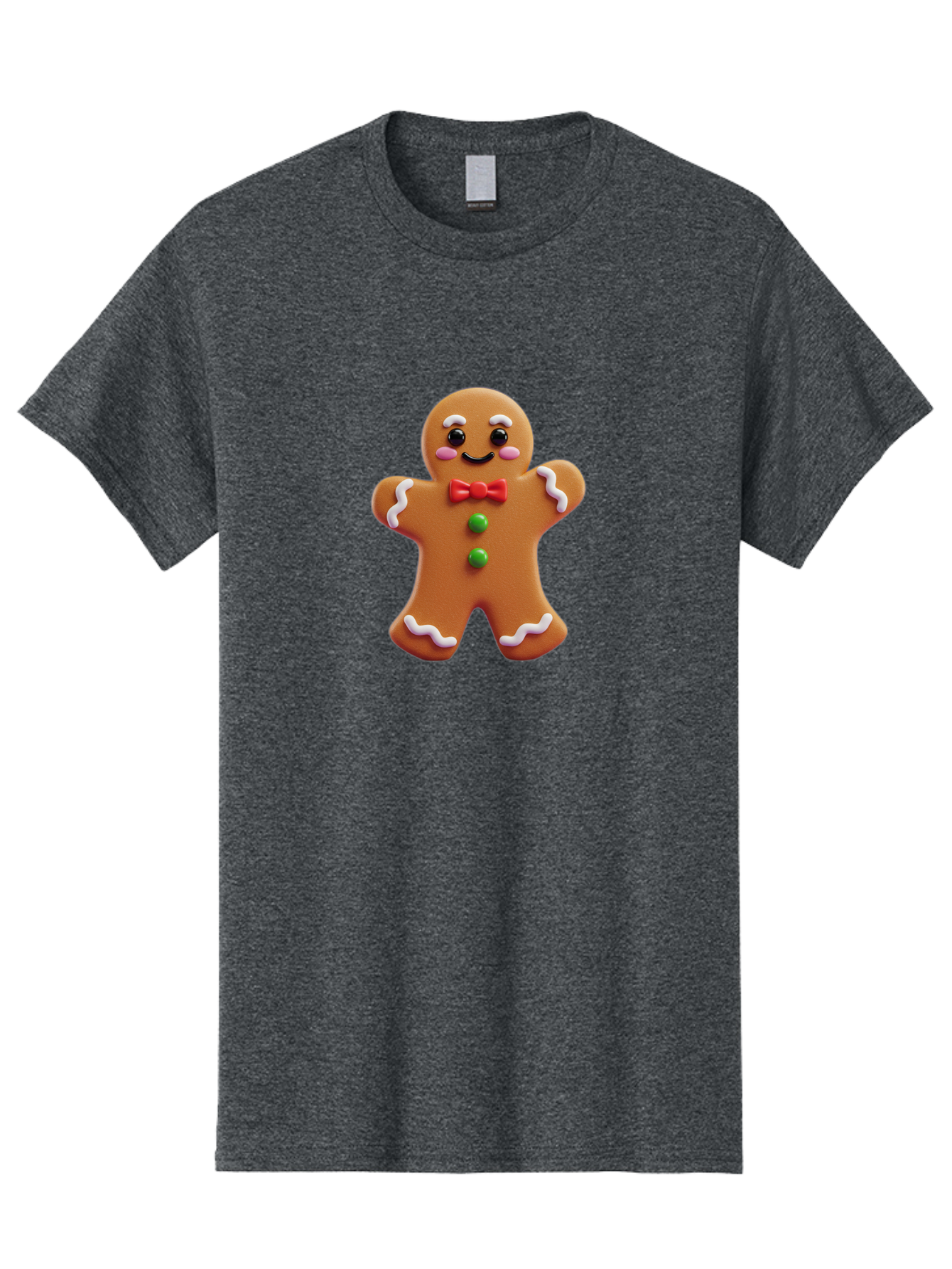 Gingerbread-Man-6 Men'S Graphic Tee, 100% Cotton, Comfortable Casual Summer Wear, Machine Washable, Gingerbread Man, Christmas Cookie, Holiday Treat, Sweet Decoration, Festive Dessert, Bakery Delight, Adorable Character Bab954 6