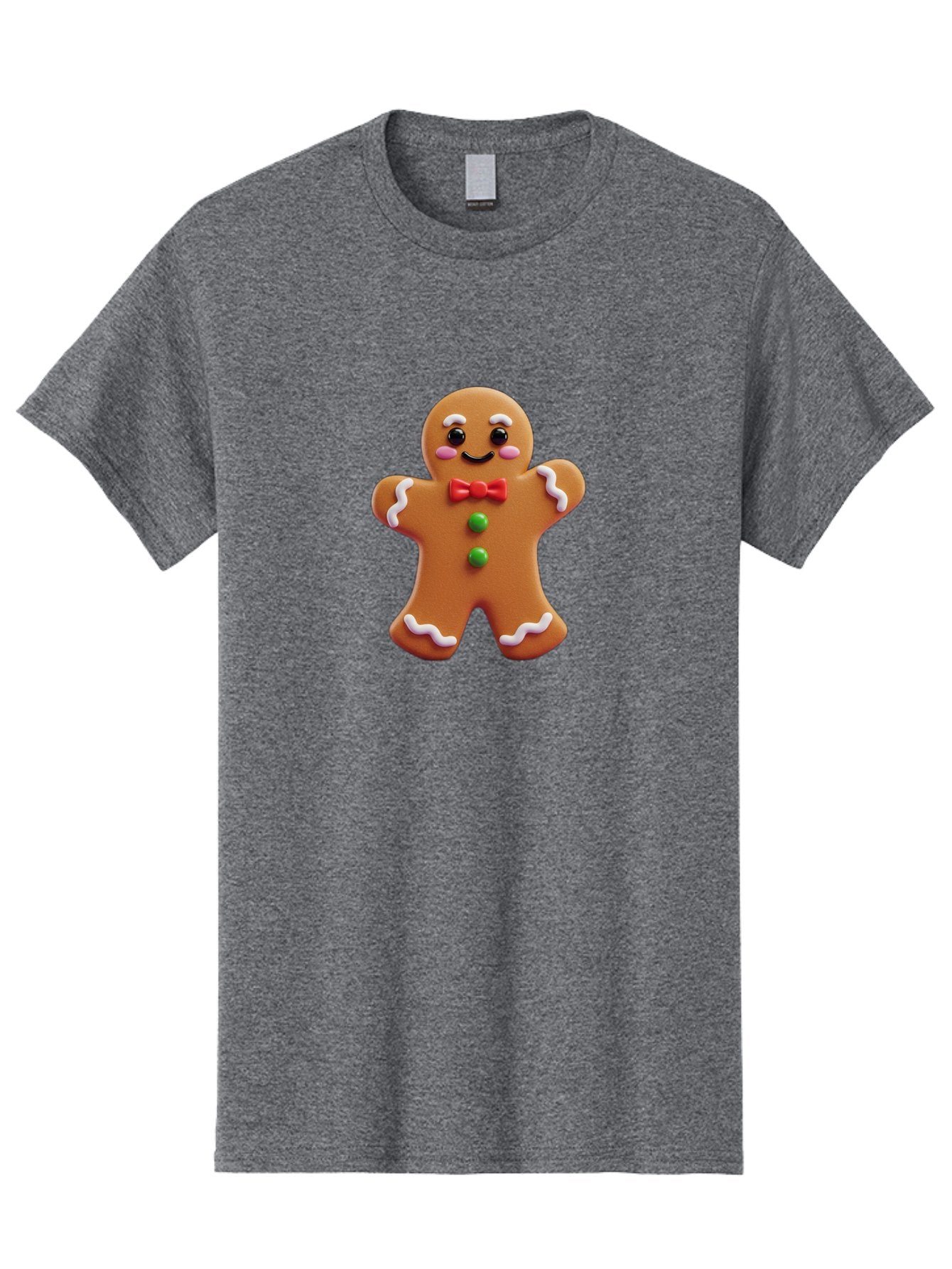 Gingerbread-Man-6 Men'S Graphic Tee, 100% Cotton, Comfortable Casual Summer Wear, Machine Washable, Gingerbread Man, Christmas Cookie, Holiday Treat, Sweet Decoration, Festive Dessert, Bakery Delight, Adorable Character Bab954 9