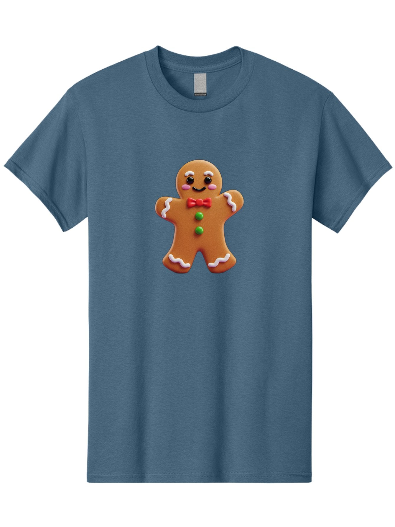 Gingerbread-Man-6 Men'S Graphic Tee, 100% Cotton, Comfortable Casual Summer Wear, Machine Washable, Gingerbread Man, Christmas Cookie, Holiday Treat, Sweet Decoration, Festive Dessert, Bakery Delight, Adorable Character Bab954 7