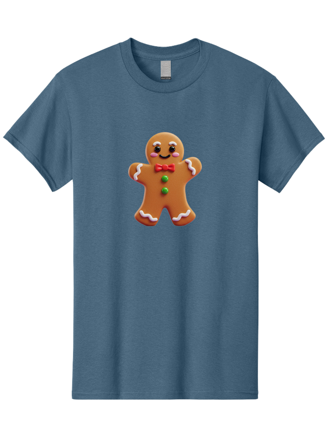 Gingerbread-Man-6 Men'S Graphic Tee, 100% Cotton, Comfortable Casual Summer Wear, Machine Washable, Gingerbread Man, Christmas Cookie, Holiday Treat, Sweet Decoration, Festive Dessert, Bakery Delight, Adorable Character Bab954 13