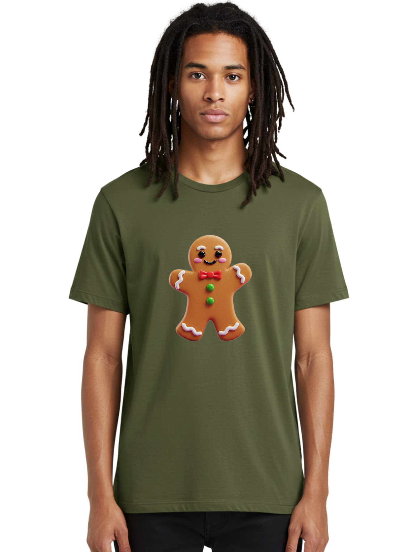 Gingerbread-Man-6 Men'S Graphic Tee, 100% Cotton, Comfortable Casual Summer Wear, Machine Washable, Gingerbread Man, Christmas Cookie, Holiday Treat, Sweet Decoration, Festive Dessert, Bakery Delight, Adorable Character Bab954 22