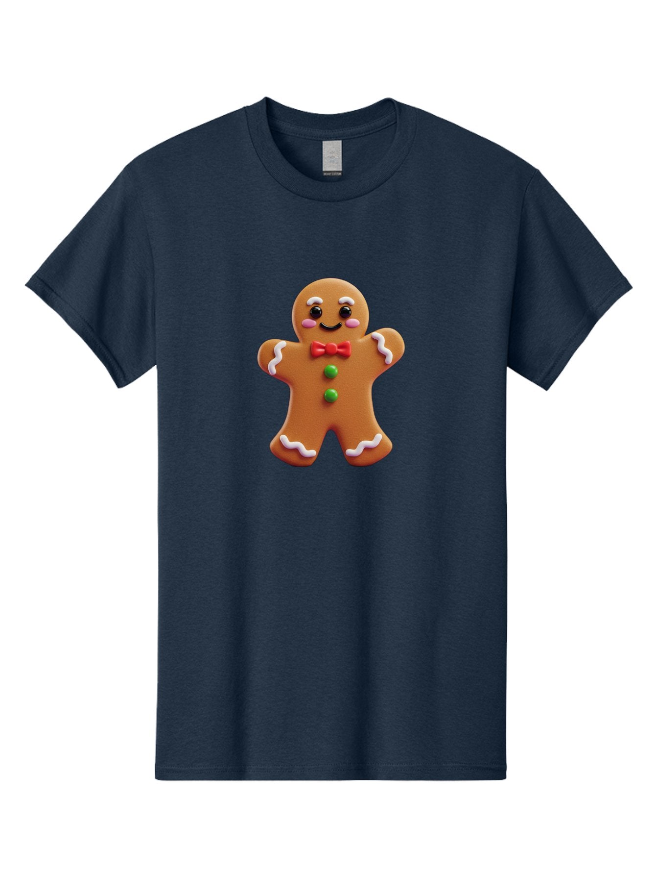 Gingerbread-Man-6 Men'S Graphic Tee, 100% Cotton, Comfortable Casual Summer Wear, Machine Washable, Gingerbread Man, Christmas Cookie, Holiday Treat, Sweet Decoration, Festive Dessert, Bakery Delight, Adorable Character Bab954 4