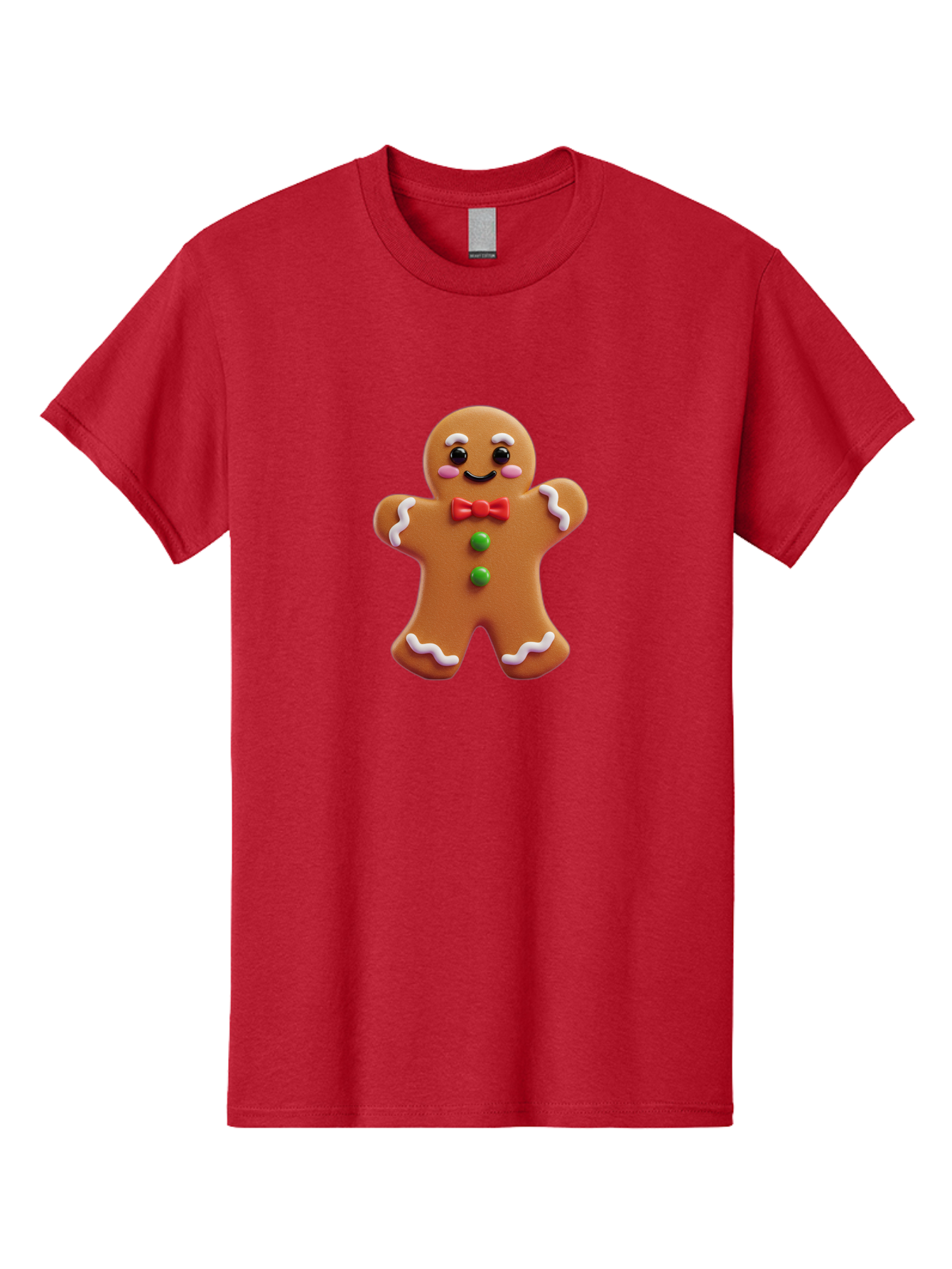 Gingerbread-Man-6 Men'S Graphic Tee, 100% Cotton, Comfortable Casual Summer Wear, Machine Washable, Gingerbread Man, Christmas Cookie, Holiday Treat, Sweet Decoration, Festive Dessert, Bakery Delight, Adorable Character Bab954 15