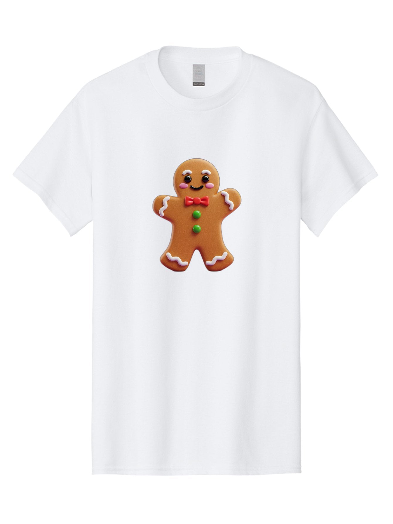 Gingerbread-Man-6 Men'S Graphic Tee, 100% Cotton, Comfortable Casual Summer Wear, Machine Washable, Gingerbread Man, Christmas Cookie, Holiday Treat, Sweet Decoration, Festive Dessert, Bakery Delight, Adorable Character Bab954
