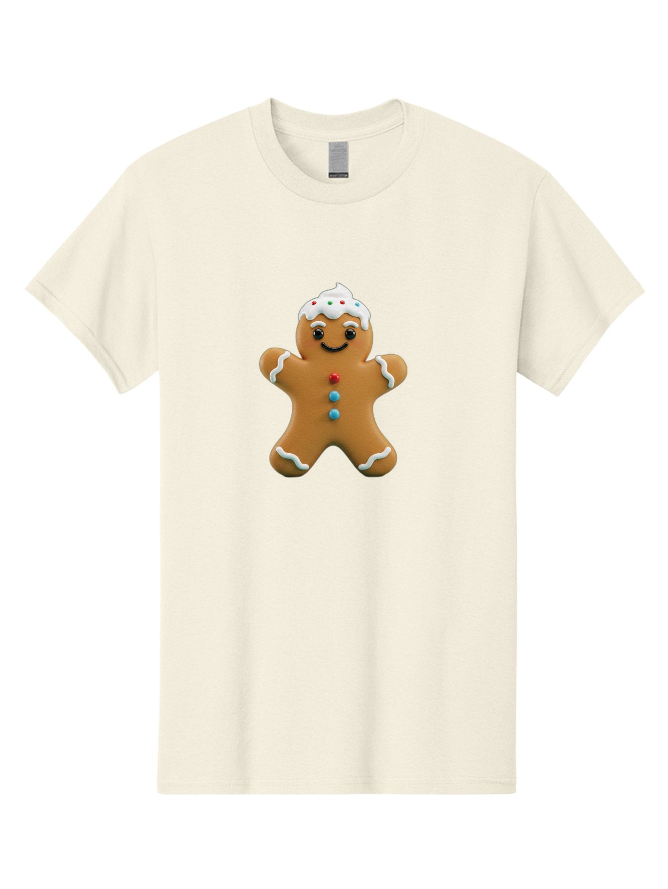 Gingerbread-Man-9 Men'S Graphic Tee, 100% Cotton, Comfortable Casual Summer Wear, Machine Washable, Gingerbread Man Cookie, Festive Treats, Holiday Baking, Christmas Dessert, Candy Decorations, Sweet Treats, Baked Goods, Icing Details Bab957 12
