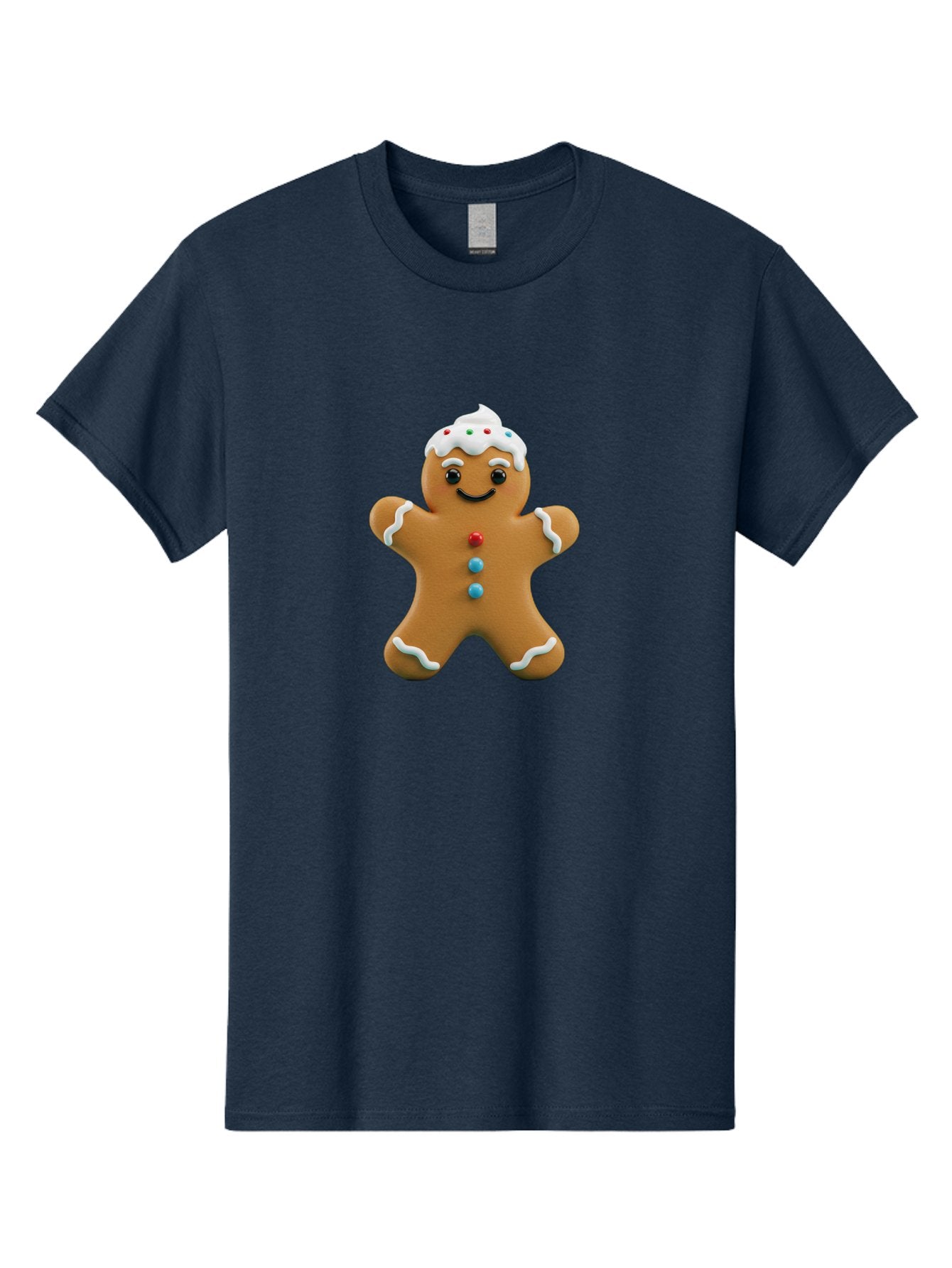Gingerbread-Man-9 Men'S Graphic Tee, 100% Cotton, Comfortable Casual Summer Wear, Machine Washable, Gingerbread Man Cookie, Festive Treats, Holiday Baking, Christmas Dessert, Candy Decorations, Sweet Treats, Baked Goods, Icing Details Bab957 14