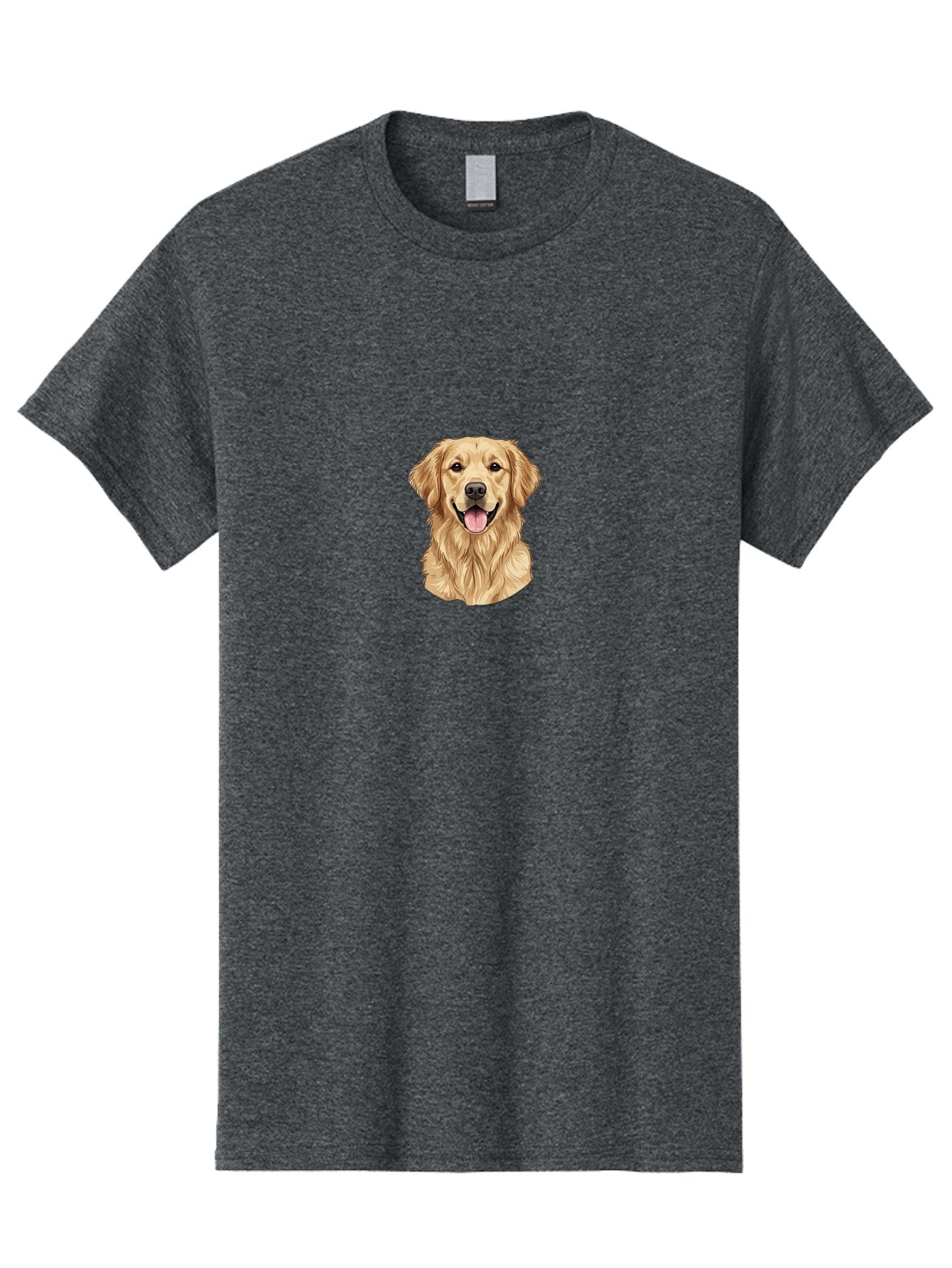 Golden-Retriever-1 Men'S Graphic Tee, 100% Cotton, Comfortable Casual Summer Wear, Machine Washable, Golden Retriever, Dog Portrait, Smiling Dog, Happy Animal, Dog Illustration, Friendly Dog, Retriever Breed, Dog Art Bab966 12