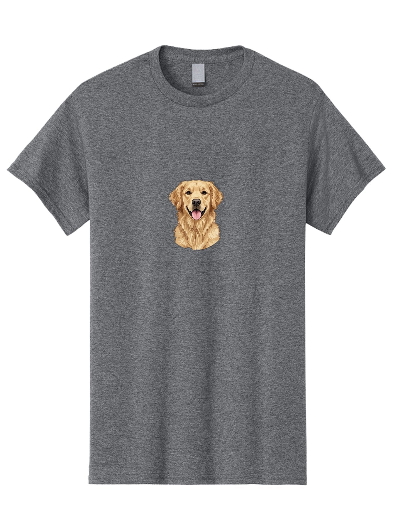 Golden-Retriever-1 Men'S Graphic Tee, 100% Cotton, Comfortable Casual Summer Wear, Machine Washable, Golden Retriever, Dog Portrait, Smiling Dog, Happy Animal, Dog Illustration, Friendly Dog, Retriever Breed, Dog Art Bab966 9