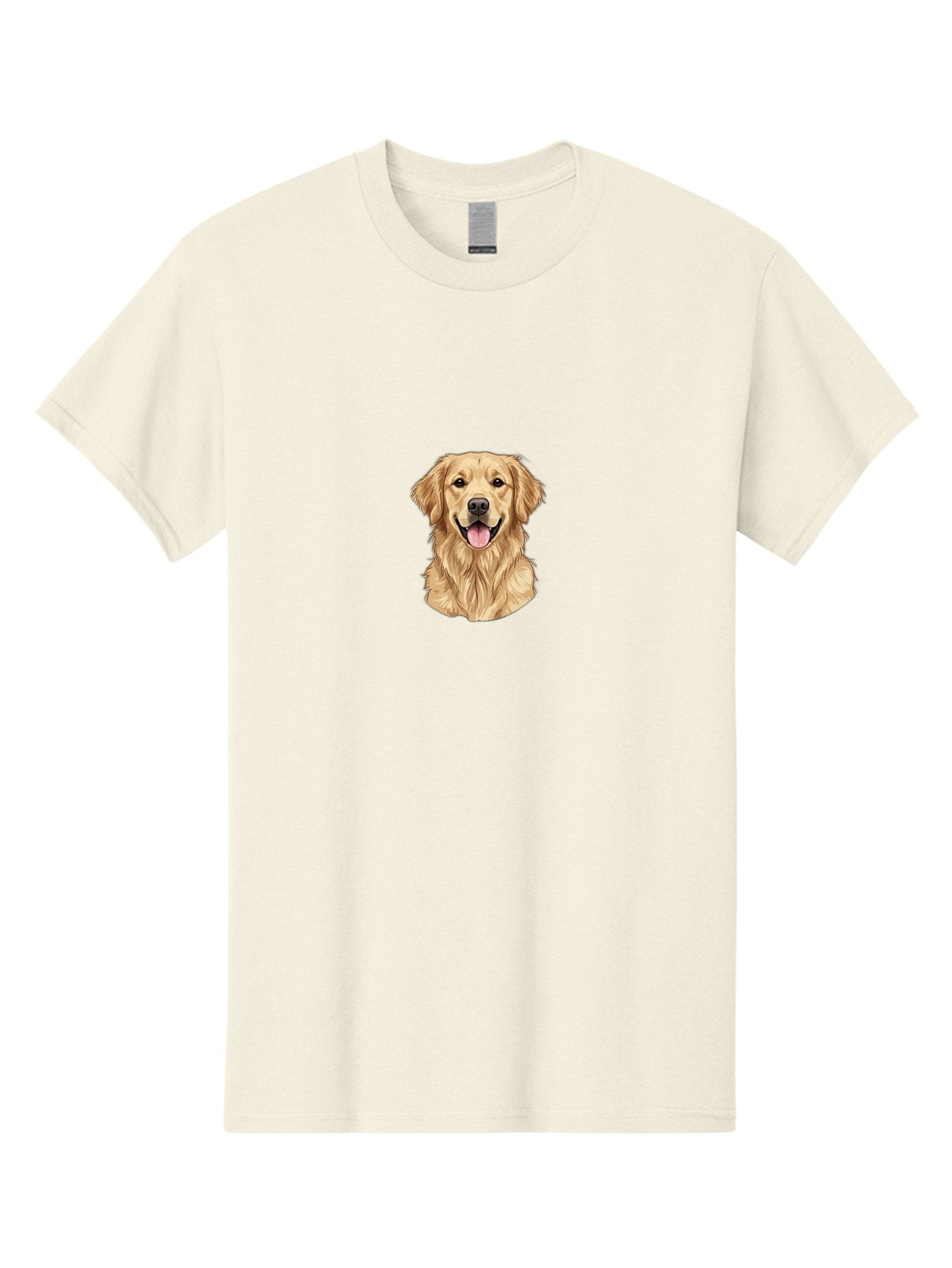 Golden-Retriever-1 Men'S Graphic Tee, 100% Cotton, Comfortable Casual Summer Wear, Machine Washable, Golden Retriever, Dog Portrait, Smiling Dog, Happy Animal, Dog Illustration, Friendly Dog, Retriever Breed, Dog Art Bab966 14