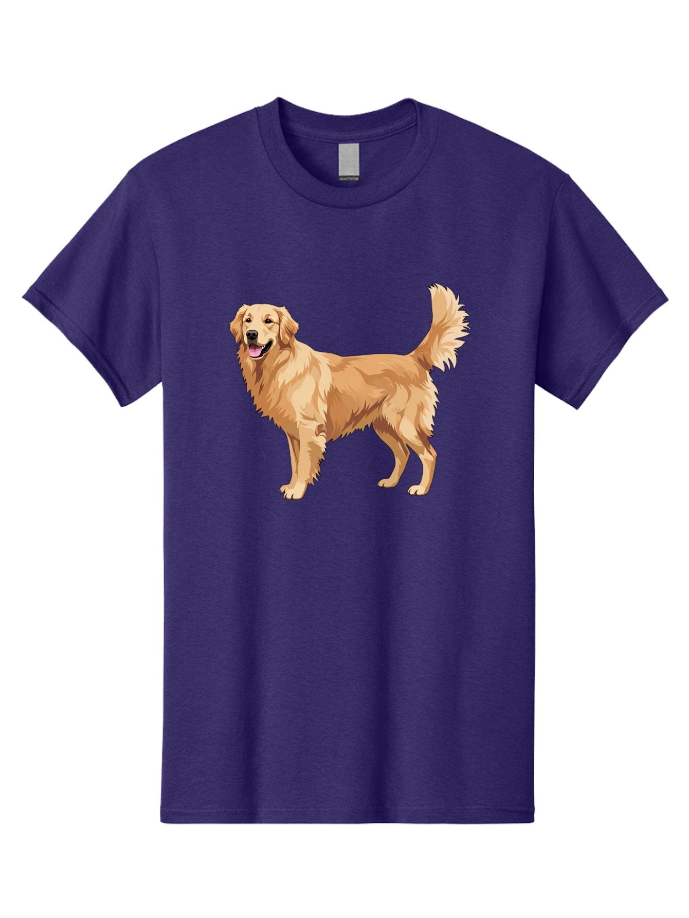 Golden-Retriever-11 Men'S Graphic Tee, 100% Cotton, Comfortable Casual Summer Wear, Machine Washable, Golden Retriever Dog, Happy Dog, Dog Illustration, Canine Graphic, Friendly Dog, Dog Portrait, Retriever Breed, Dog Art Bab968 12
