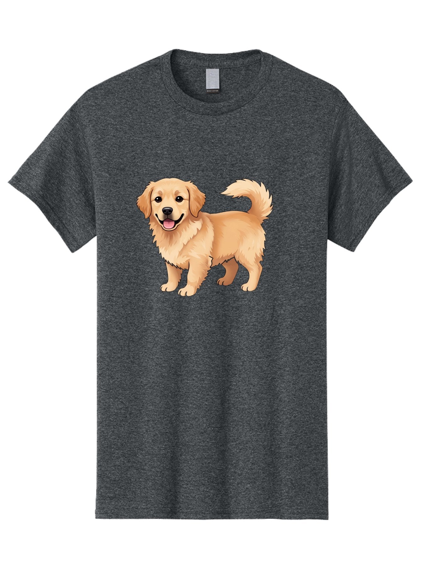 Golden-Retriever-13 Men'S Graphic Tee, 100% Cotton, Comfortable Casual Summer Wear, Machine Washable, Golden Retriever Dog, Happy Expression, Fluffy Fur, Playful Demeanor, Friendly Animal, Cartoon Style, Golden Coat, Dog Illustration, Bab970 11