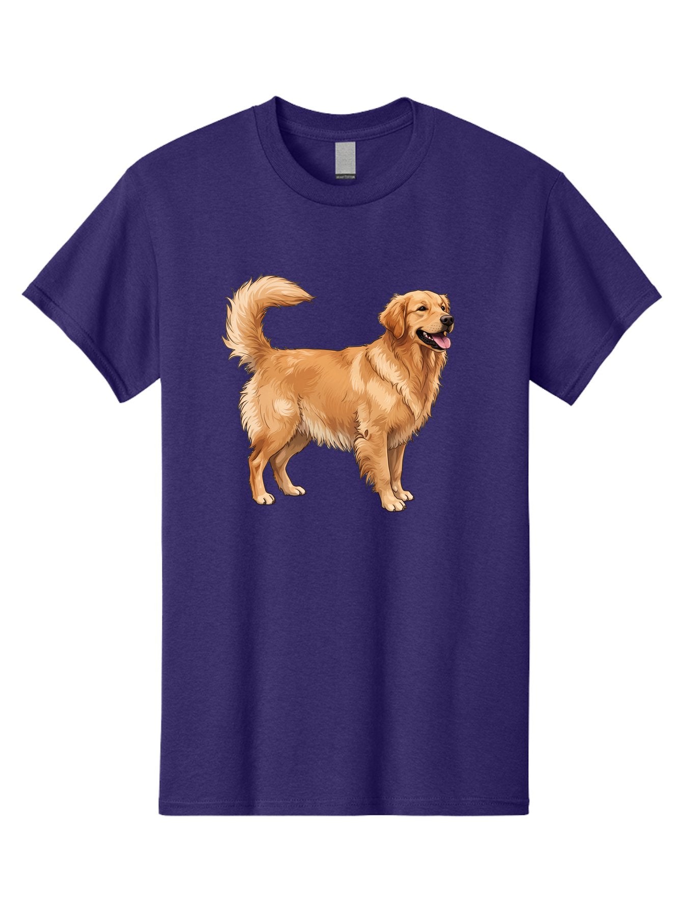 Golden-Retriever-18 Men'S Graphic Tee, 100% Cotton, Comfortable Casual Summer Wear, Machine Washable, Golden Retriever Dog, Happy Dog, Friendly Dog, Canine, Pet, Fluffy Fur, Wagging Tail, Playful Animal Bab975 10