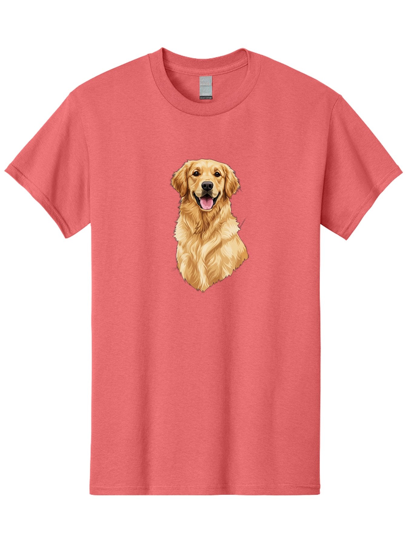 Golden-Retriever-3 Men'S Graphic Tee, 100% Cotton, Comfortable Casual Summer Wear, Machine Washable, Smiling Golden Retriever, Happy Dog, Friendly Pet, Golden Fur, Playful Animal, Lovable Companion, Canine Friend Bab977 5