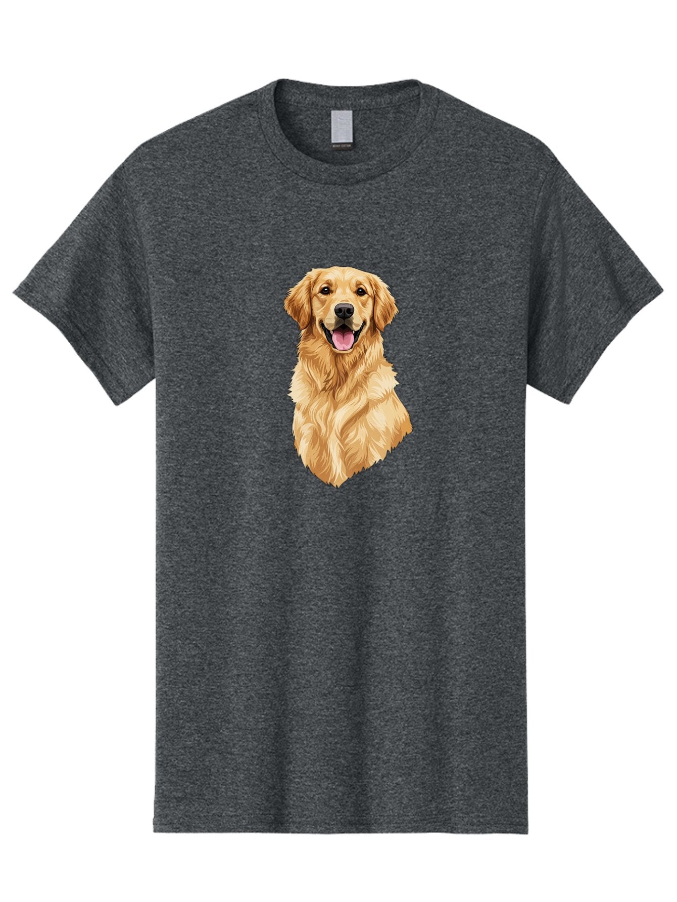 Golden-Retriever-3 Men'S Graphic Tee, 100% Cotton, Comfortable Casual Summer Wear, Machine Washable, Smiling Golden Retriever, Happy Dog, Friendly Pet, Golden Fur, Playful Animal, Lovable Companion, Canine Friend Bab977 12