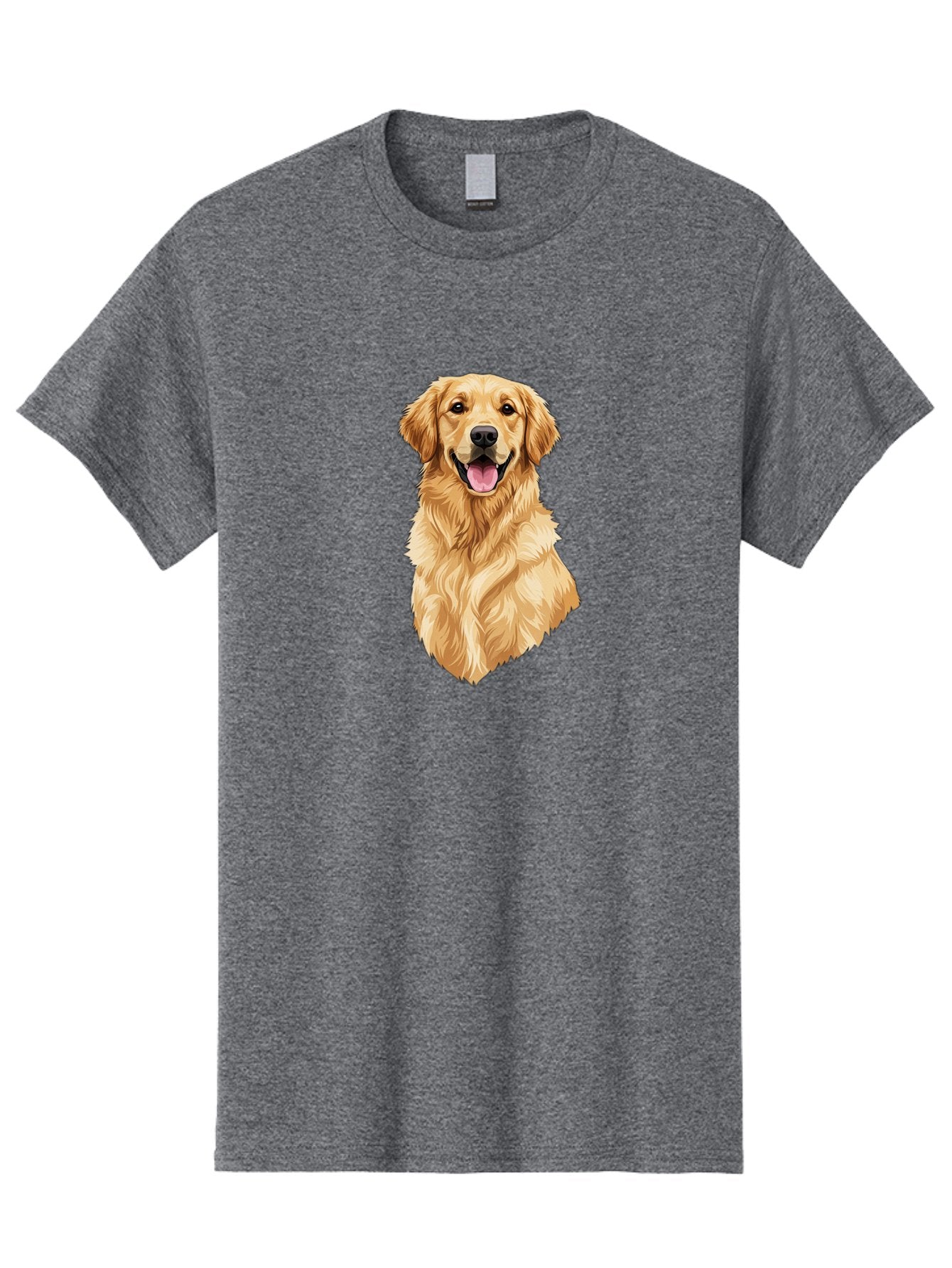 Golden-Retriever-3 Men'S Graphic Tee, 100% Cotton, Comfortable Casual Summer Wear, Machine Washable, Smiling Golden Retriever, Happy Dog, Friendly Pet, Golden Fur, Playful Animal, Lovable Companion, Canine Friend Bab977 14