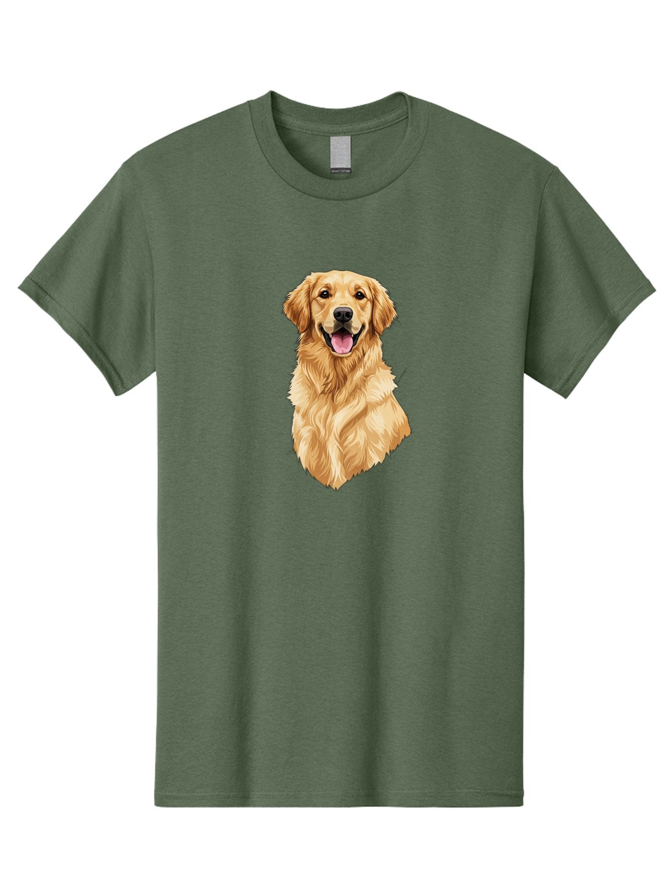 Golden-Retriever-3 Men'S Graphic Tee, 100% Cotton, Comfortable Casual Summer Wear, Machine Washable, Smiling Golden Retriever, Happy Dog, Friendly Pet, Golden Fur, Playful Animal, Lovable Companion, Canine Friend Bab977 9