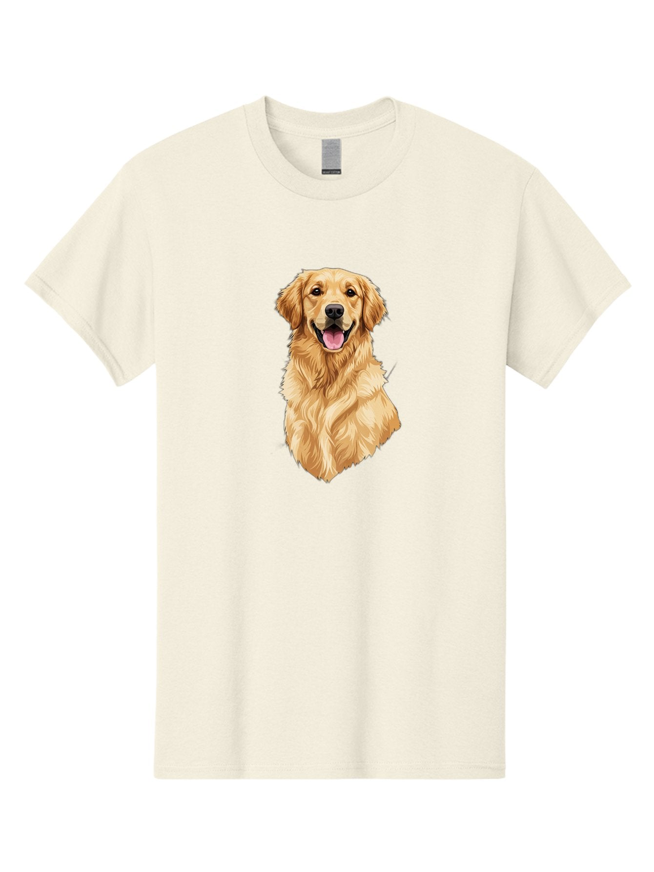 Golden-Retriever-3 Men'S Graphic Tee, 100% Cotton, Comfortable Casual Summer Wear, Machine Washable, Smiling Golden Retriever, Happy Dog, Friendly Pet, Golden Fur, Playful Animal, Lovable Companion, Canine Friend Bab977 8
