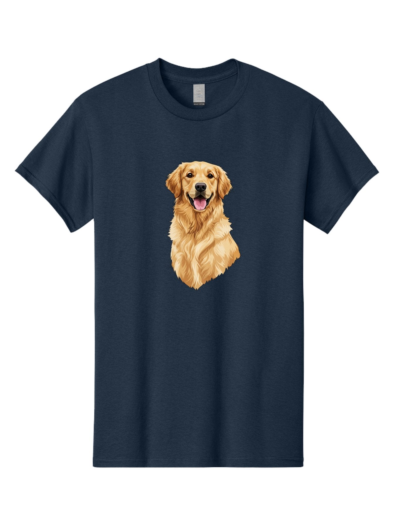 Golden-Retriever-3 Men'S Graphic Tee, 100% Cotton, Comfortable Casual Summer Wear, Machine Washable, Smiling Golden Retriever, Happy Dog, Friendly Pet, Golden Fur, Playful Animal, Lovable Companion, Canine Friend Bab977 10