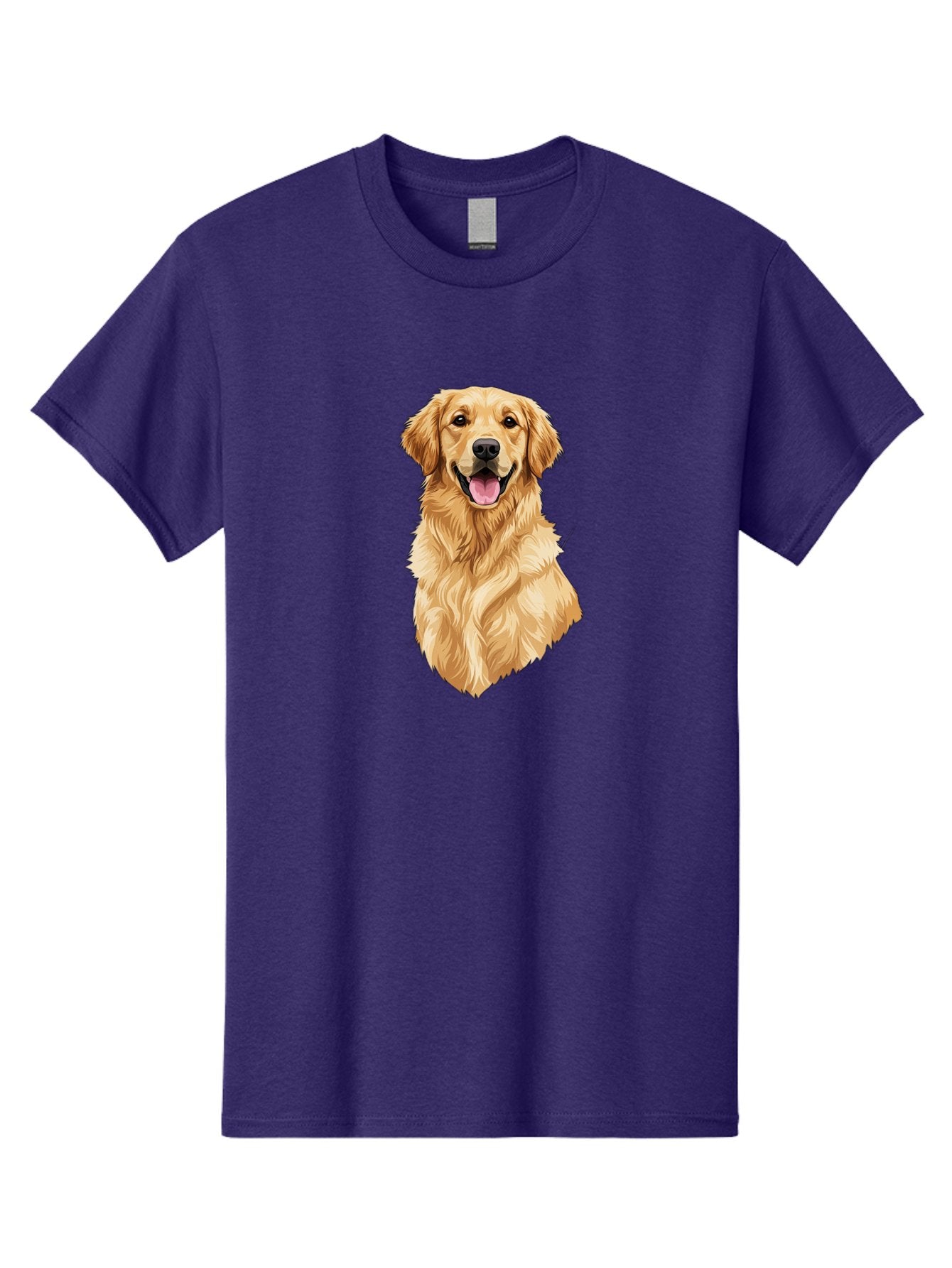 Golden-Retriever-3 Men'S Graphic Tee, 100% Cotton, Comfortable Casual Summer Wear, Machine Washable, Smiling Golden Retriever, Happy Dog, Friendly Pet, Golden Fur, Playful Animal, Lovable Companion, Canine Friend Bab977 11