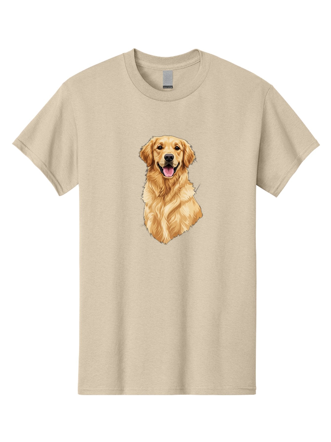Golden-Retriever-3 Men'S Graphic Tee, 100% Cotton, Comfortable Casual Summer Wear, Machine Washable, Smiling Golden Retriever, Happy Dog, Friendly Pet, Golden Fur, Playful Animal, Lovable Companion, Canine Friend Bab977 7