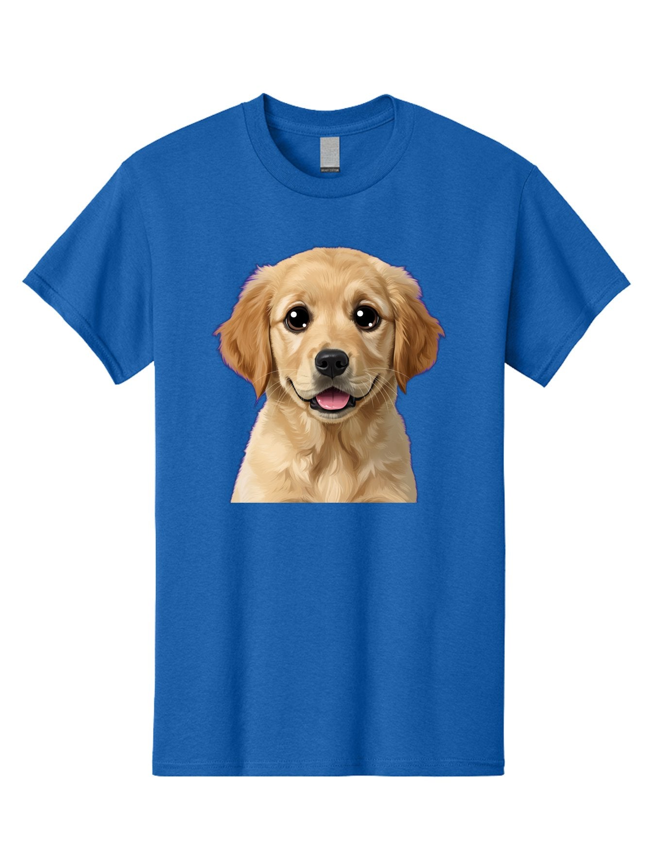 Golden-Retriever-Puppy-1 Men'S Graphic Tee, 100% Cotton, Comfortable Casual Summer Wear, Machine Washable, Golden Retriever Puppy, Happy Dog, Playful Puppy, Adorable Face, Cute Nose, Floppy Ears, Sweet Expression, Friendly Animal, Bab988 6