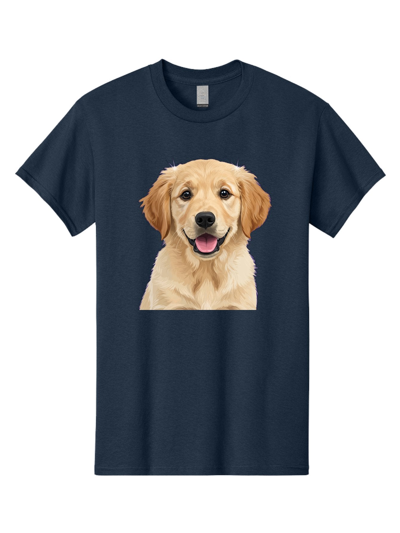 Golden-Retriever-Puppy-2 Men'S Graphic Tee, 100% Cotton, Comfortable Casual Summer Wear, Machine Washable, Happy Golden Retriever, Cute Puppy, Dog Portrait, Friendly Animal, Playful Pet, Adorable Face, Fluffy Fur, Joyful Expression, Bab989 14