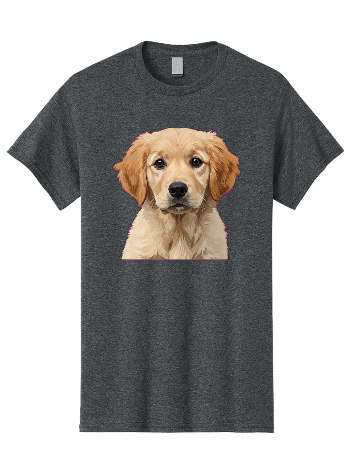 Golden-Retriever-Puppy Men'S Graphic Tee, 100% Cotton, Comfortable Casual Summer Wear, Machine Washable, Golden Retriever Puppy, Cute Dog, Puppy Face, Fluffy Fur, Adorable Eyes, Friendly Dog, Lovable Pet, Young Canine, Playful Pup, Bab994 8