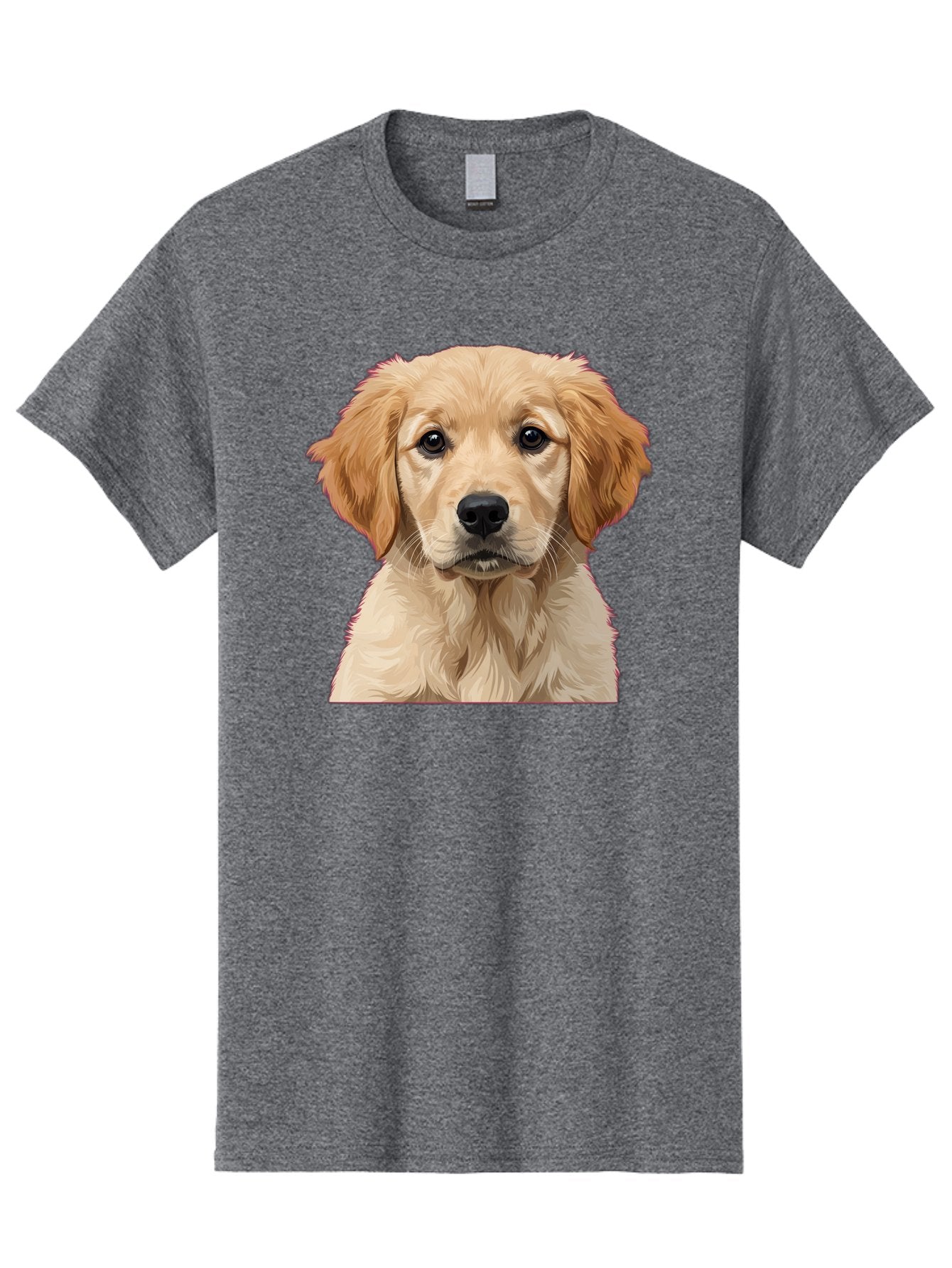 Golden-Retriever-Puppy Men'S Graphic Tee, 100% Cotton, Comfortable Casual Summer Wear, Machine Washable, Golden Retriever Puppy, Cute Dog, Puppy Face, Fluffy Fur, Adorable Eyes, Friendly Dog, Lovable Pet, Young Canine, Playful Pup, Bab994 14