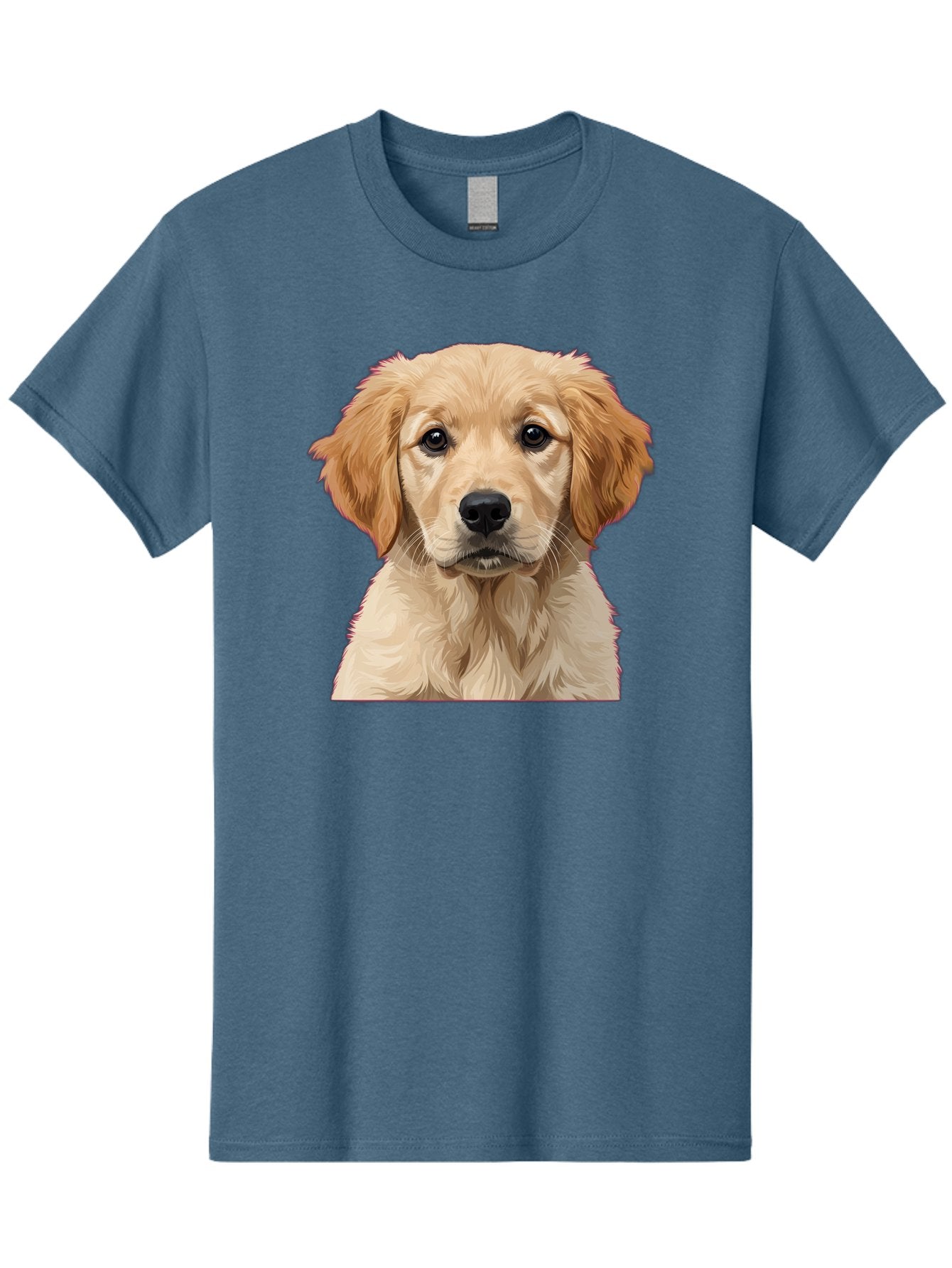 Golden-Retriever-Puppy Men'S Graphic Tee, 100% Cotton, Comfortable Casual Summer Wear, Machine Washable, Golden Retriever Puppy, Cute Dog, Puppy Face, Fluffy Fur, Adorable Eyes, Friendly Dog, Lovable Pet, Young Canine, Playful Pup, Bab994 12