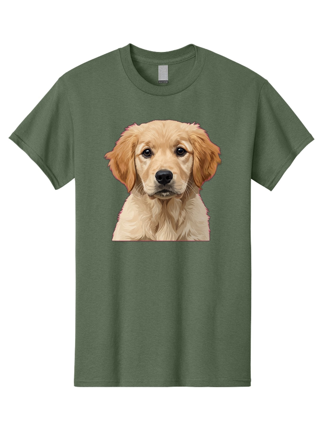 Golden-Retriever-Puppy Men'S Graphic Tee, 100% Cotton, Comfortable Casual Summer Wear, Machine Washable, Golden Retriever Puppy, Cute Dog, Puppy Face, Fluffy Fur, Adorable Eyes, Friendly Dog, Lovable Pet, Young Canine, Playful Pup, Bab994 6