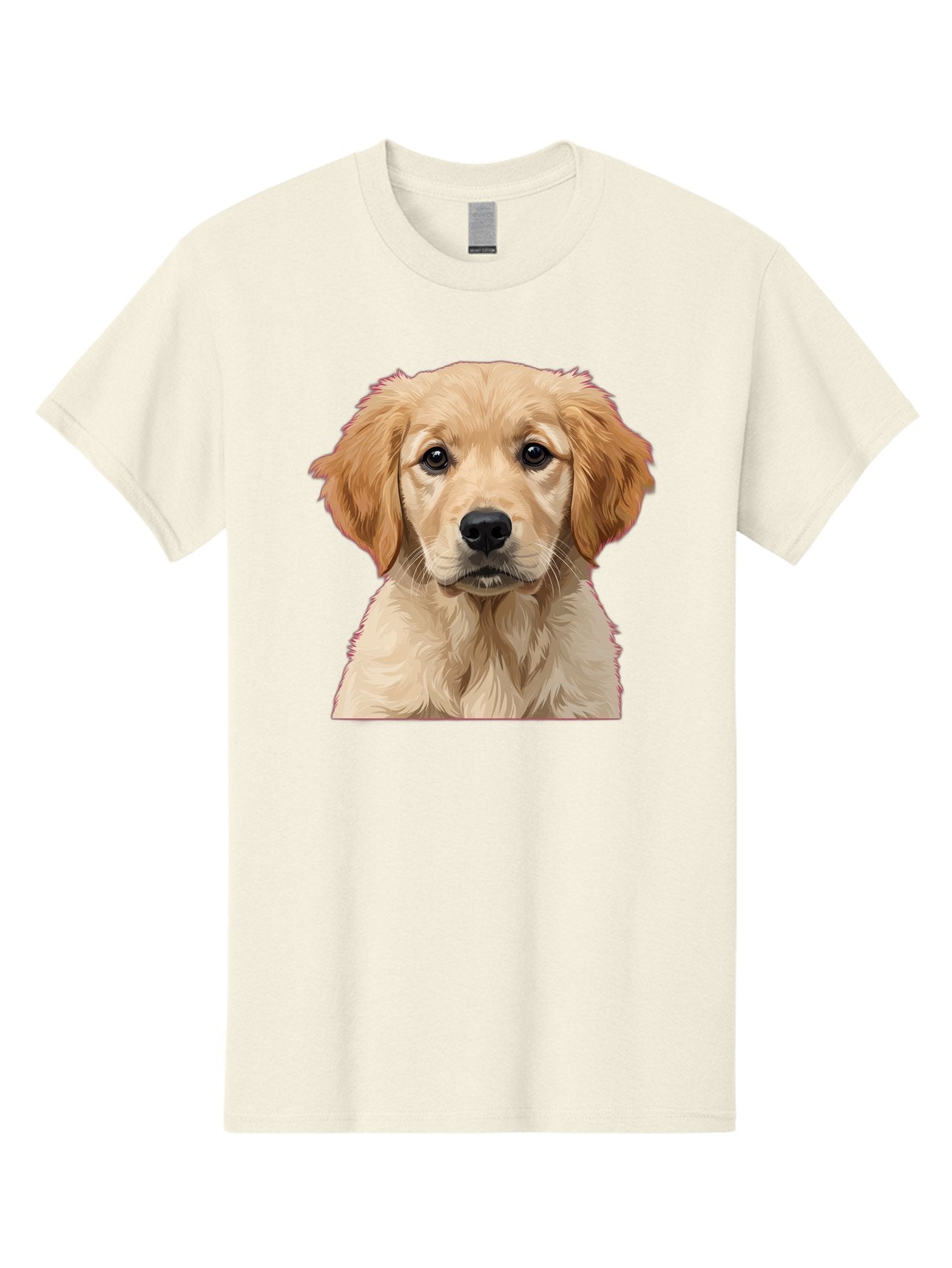 Golden-Retriever-Puppy Men'S Graphic Tee, 100% Cotton, Comfortable Casual Summer Wear, Machine Washable, Golden Retriever Puppy, Cute Dog, Puppy Face, Fluffy Fur, Adorable Eyes, Friendly Dog, Lovable Pet, Young Canine, Playful Pup, Bab994 15