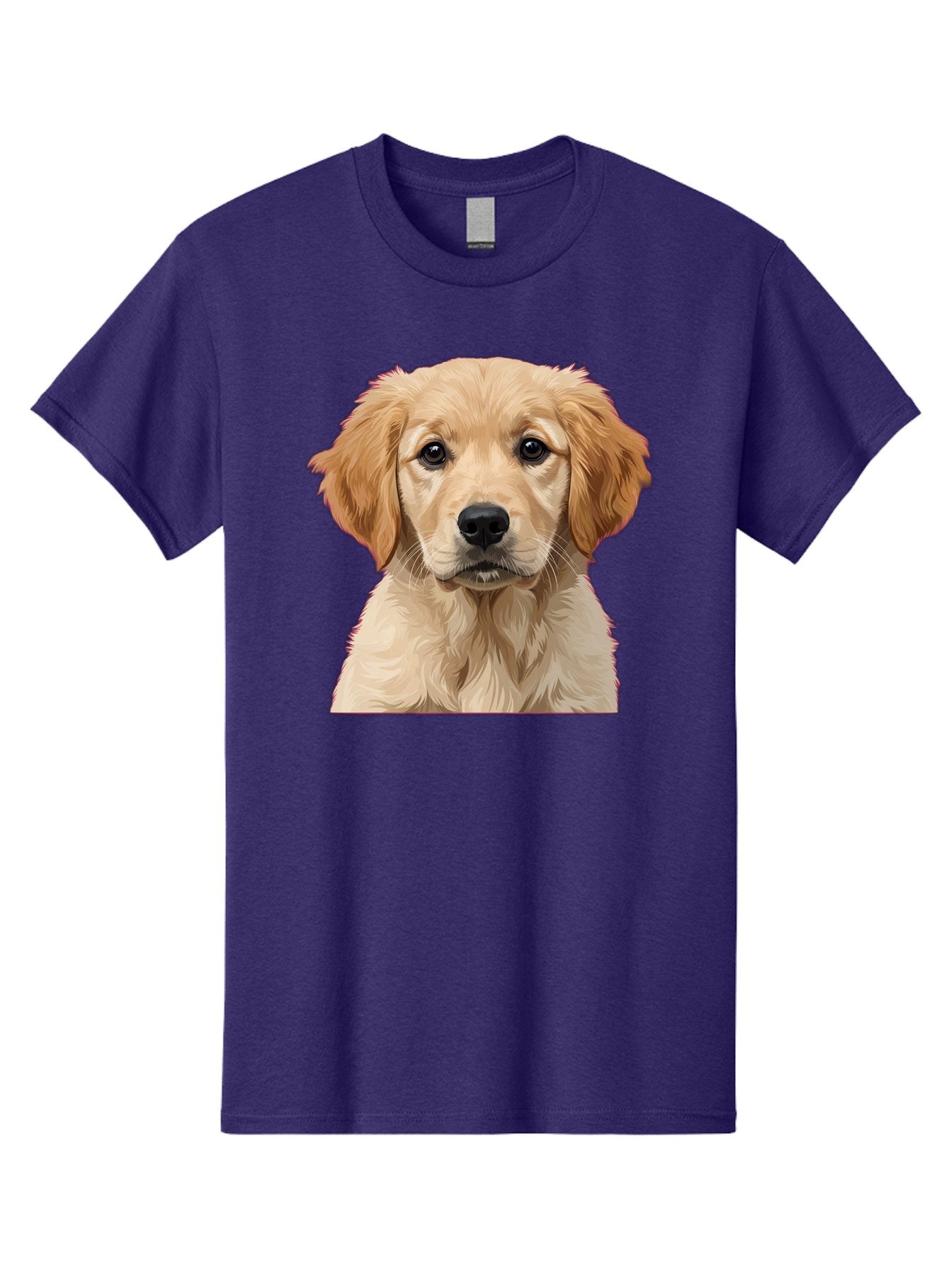 Golden-Retriever-Puppy Men'S Graphic Tee, 100% Cotton, Comfortable Casual Summer Wear, Machine Washable, Golden Retriever Puppy, Cute Dog, Puppy Face, Fluffy Fur, Adorable Eyes, Friendly Dog, Lovable Pet, Young Canine, Playful Pup, Bab994 11