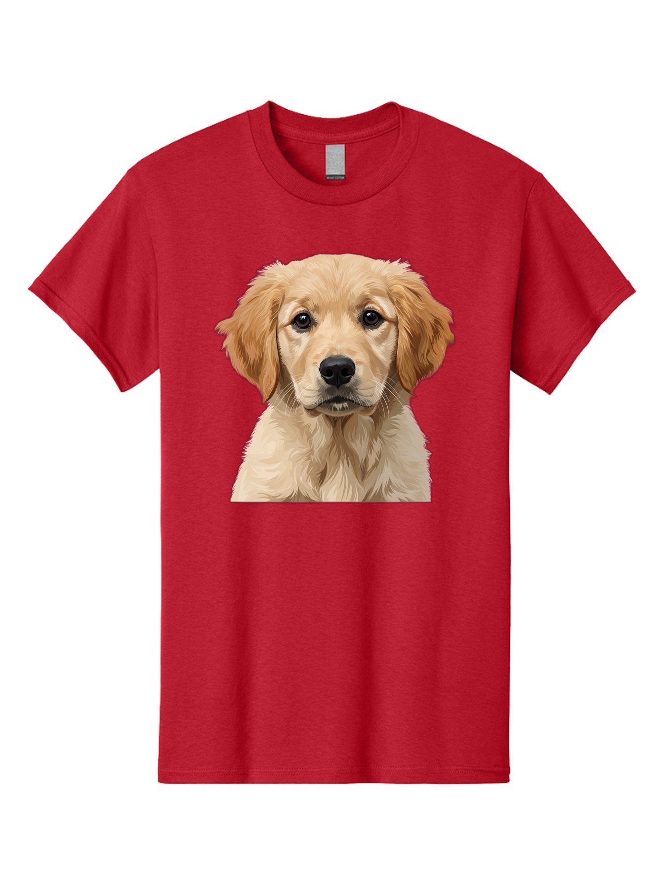 Golden-Retriever-Puppy Men'S Graphic Tee, 100% Cotton, Comfortable Casual Summer Wear, Machine Washable, Golden Retriever Puppy, Cute Dog, Puppy Face, Fluffy Fur, Adorable Eyes, Friendly Dog, Lovable Pet, Young Canine, Playful Pup, Bab994 7