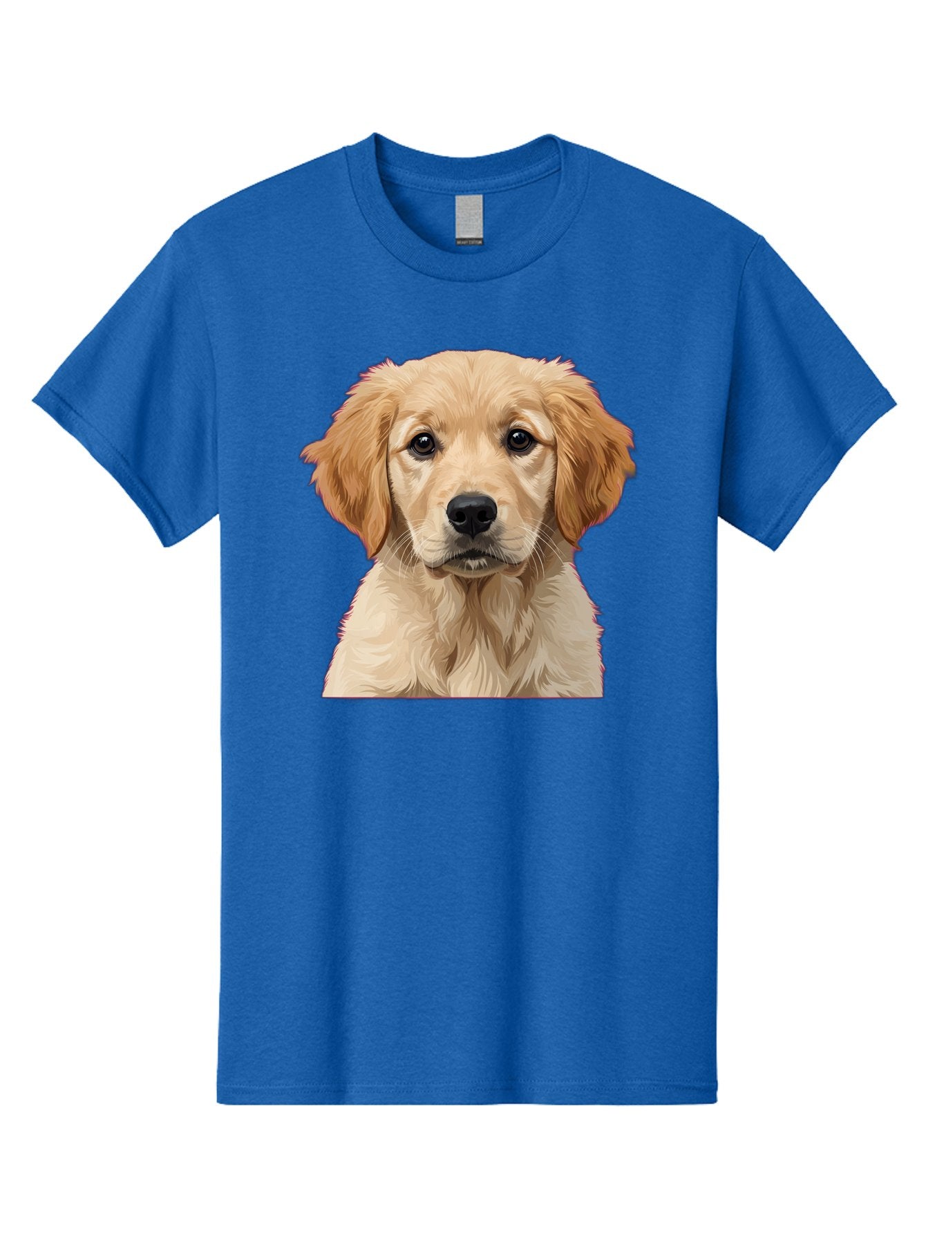 Golden-Retriever-Puppy Men'S Graphic Tee, 100% Cotton, Comfortable Casual Summer Wear, Machine Washable, Golden Retriever Puppy, Cute Dog, Puppy Face, Fluffy Fur, Adorable Eyes, Friendly Dog, Lovable Pet, Young Canine, Playful Pup, Bab994 3