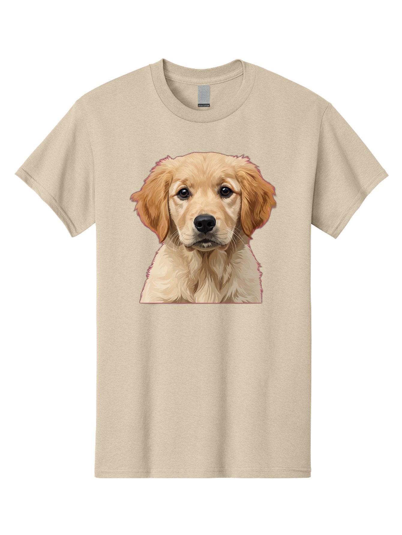 Golden-Retriever-Puppy Men'S Graphic Tee, 100% Cotton, Comfortable Casual Summer Wear, Machine Washable, Golden Retriever Puppy, Cute Dog, Puppy Face, Fluffy Fur, Adorable Eyes, Friendly Dog, Lovable Pet, Young Canine, Playful Pup, Bab994 5