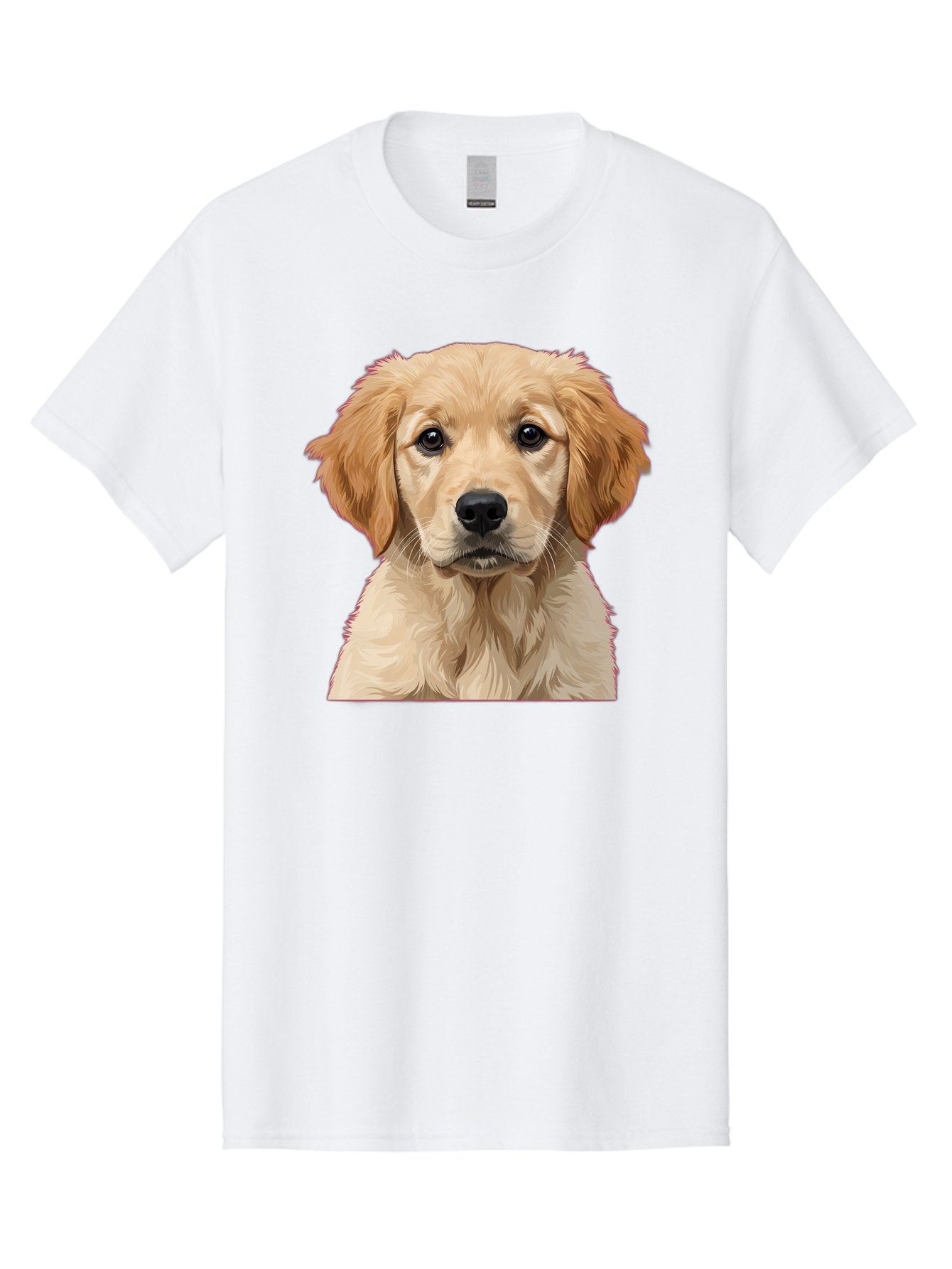 Golden-Retriever-Puppy Men'S Graphic Tee, 100% Cotton, Comfortable Casual Summer Wear, Machine Washable, Golden Retriever Puppy, Cute Dog, Puppy Face, Fluffy Fur, Adorable Eyes, Friendly Dog, Lovable Pet, Young Canine, Playful Pup, Bab994 13