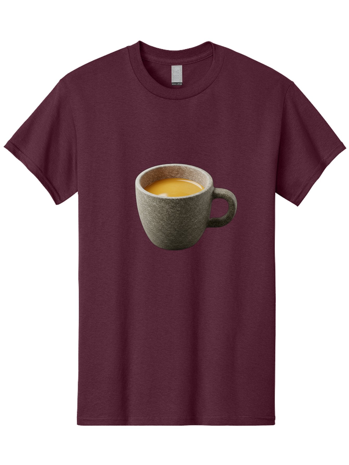 Grey-Coffee-Mug Men'S Graphic Tee, 100% Cotton, Comfortable Casual Summer Wear, Machine Washable, Coffee Cup, Gray Mug, Coffee Drink, Morning Coffee, Coffee Time, Beverage, Hot Drink, Cozy Moment Bac008