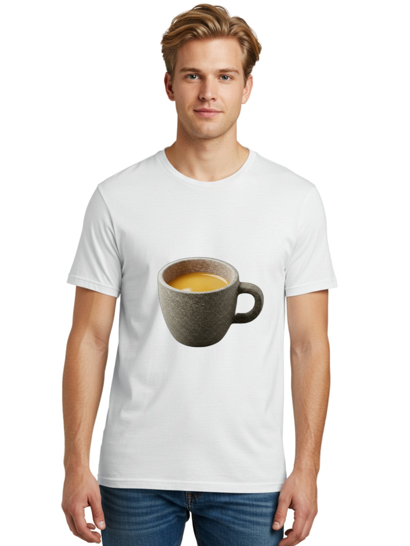 Grey-Coffee-Mug Men'S Graphic Tee, 100% Cotton, Comfortable Casual Summer Wear, Machine Washable, Coffee Cup, Gray Mug, Coffee Drink, Morning Coffee, Coffee Time, Beverage, Hot Drink, Cozy Moment Bac008 28