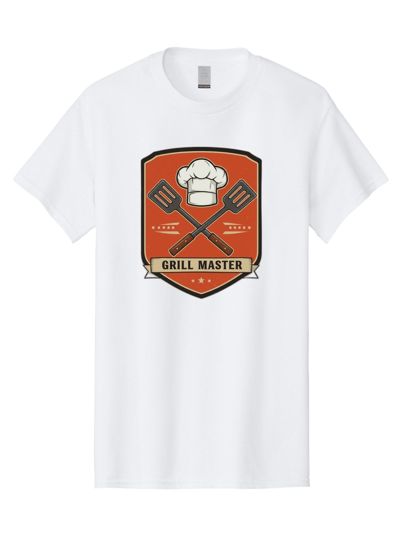Grill-Master Men'S Graphic Tee, 100% Cotton, Comfortable Casual Summer Wear, Machine Washable, Grill Master Logo, Chef Hat, Barbecue Utensils, Grilling Tools, Culinary Expertise, Cooking Mastery, Grill Mastery, Chef Logo Bac012 5