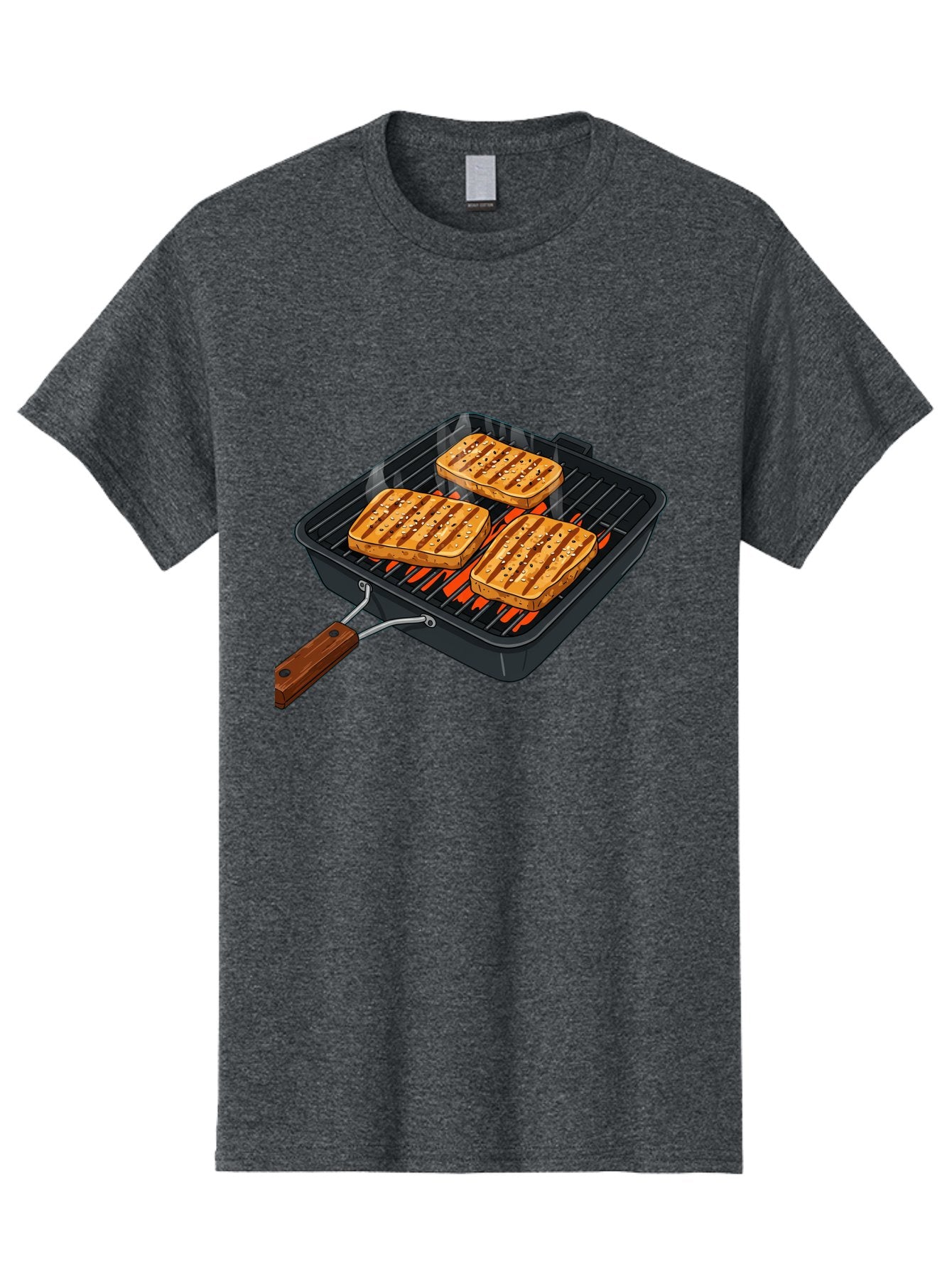 Grilled-Cheese-Sandwich Men'S Graphic Tee, 100% Cotton, Comfortable Casual Summer Wear, Machine Washable, Grilled Sandwiches, Toasted Bread, Barbecue Grill, Cooking Outdoors, Grilled Marks, Flame Grilled Food, Summer Cooking, Outdoor Cooking, Bac014 11
