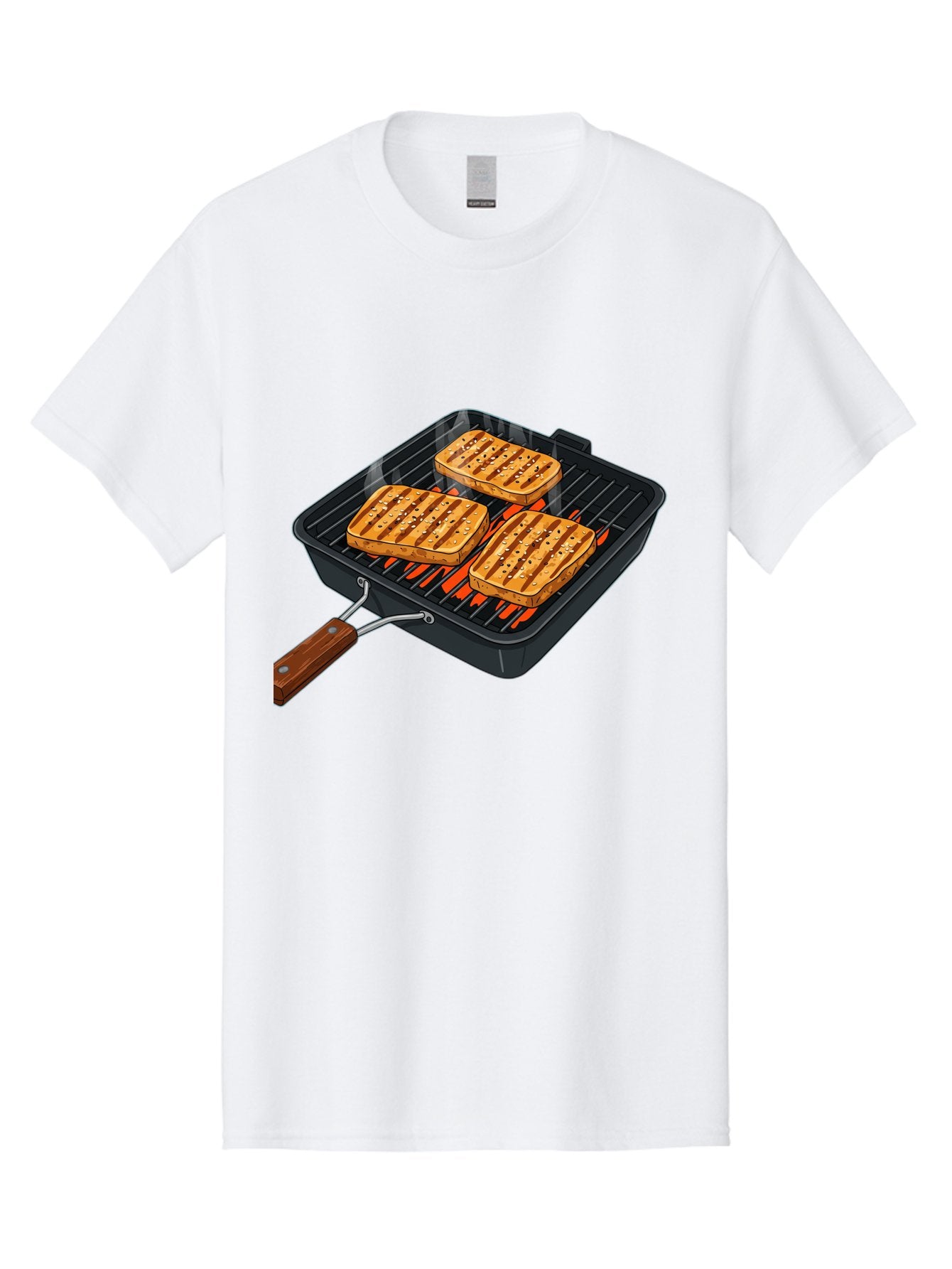 Grilled-Cheese-Sandwich Men'S Graphic Tee, 100% Cotton, Comfortable Casual Summer Wear, Machine Washable, Grilled Sandwiches, Toasted Bread, Barbecue Grill, Cooking Outdoors, Grilled Marks, Flame Grilled Food, Summer Cooking, Outdoor Cooking, Bac014 9