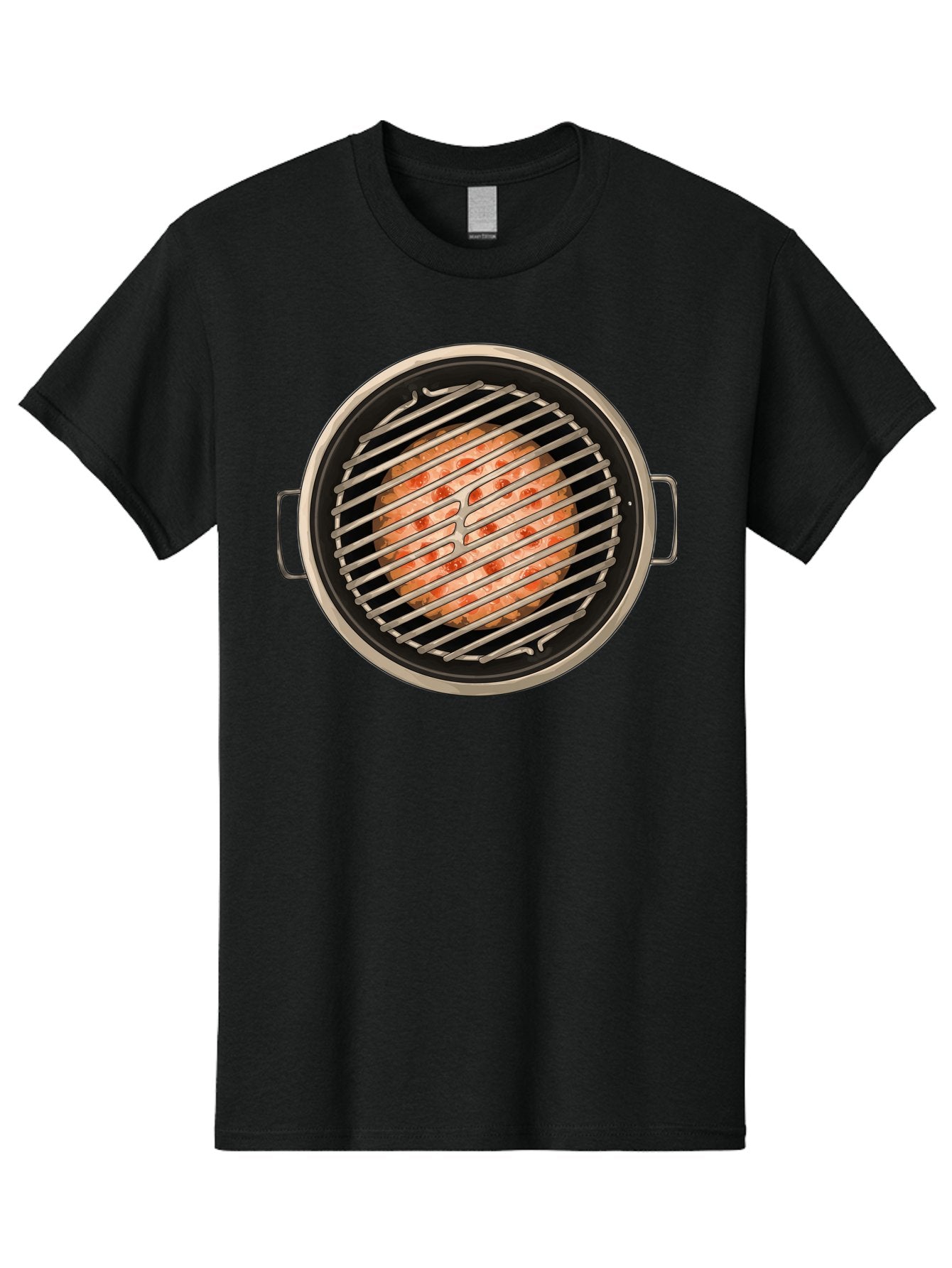 Grilled-Salmon Men'S Graphic Tee, 100% Cotton, Comfortable Casual Summer Wear, Machine Washable, Grilled Chicken, Chicken Breast, Cooking, Barbecue, Grilling, Meat, Kitchen, Food, Cooking Technique, Grill Marks, Culinary Art Bac015 15