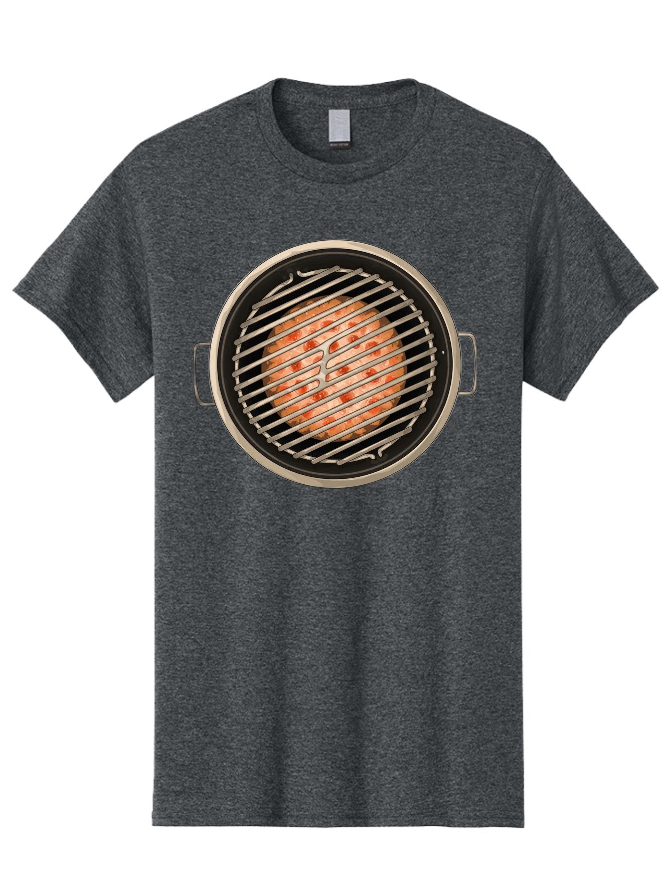 Grilled-Salmon Men'S Graphic Tee, 100% Cotton, Comfortable Casual Summer Wear, Machine Washable, Grilled Chicken, Chicken Breast, Cooking, Barbecue, Grilling, Meat, Kitchen, Food, Cooking Technique, Grill Marks, Culinary Art Bac015 5