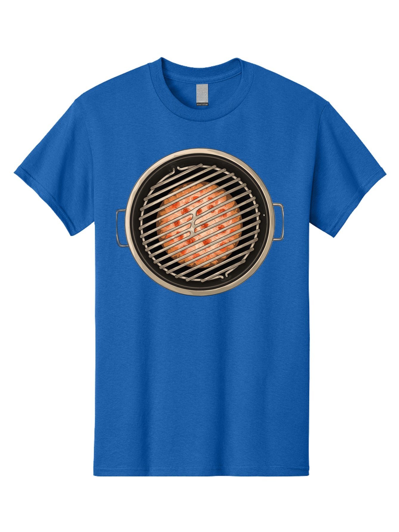 Grilled-Salmon Men'S Graphic Tee, 100% Cotton, Comfortable Casual Summer Wear, Machine Washable, Grilled Chicken, Chicken Breast, Cooking, Barbecue, Grilling, Meat, Kitchen, Food, Cooking Technique, Grill Marks, Culinary Art Bac015 12