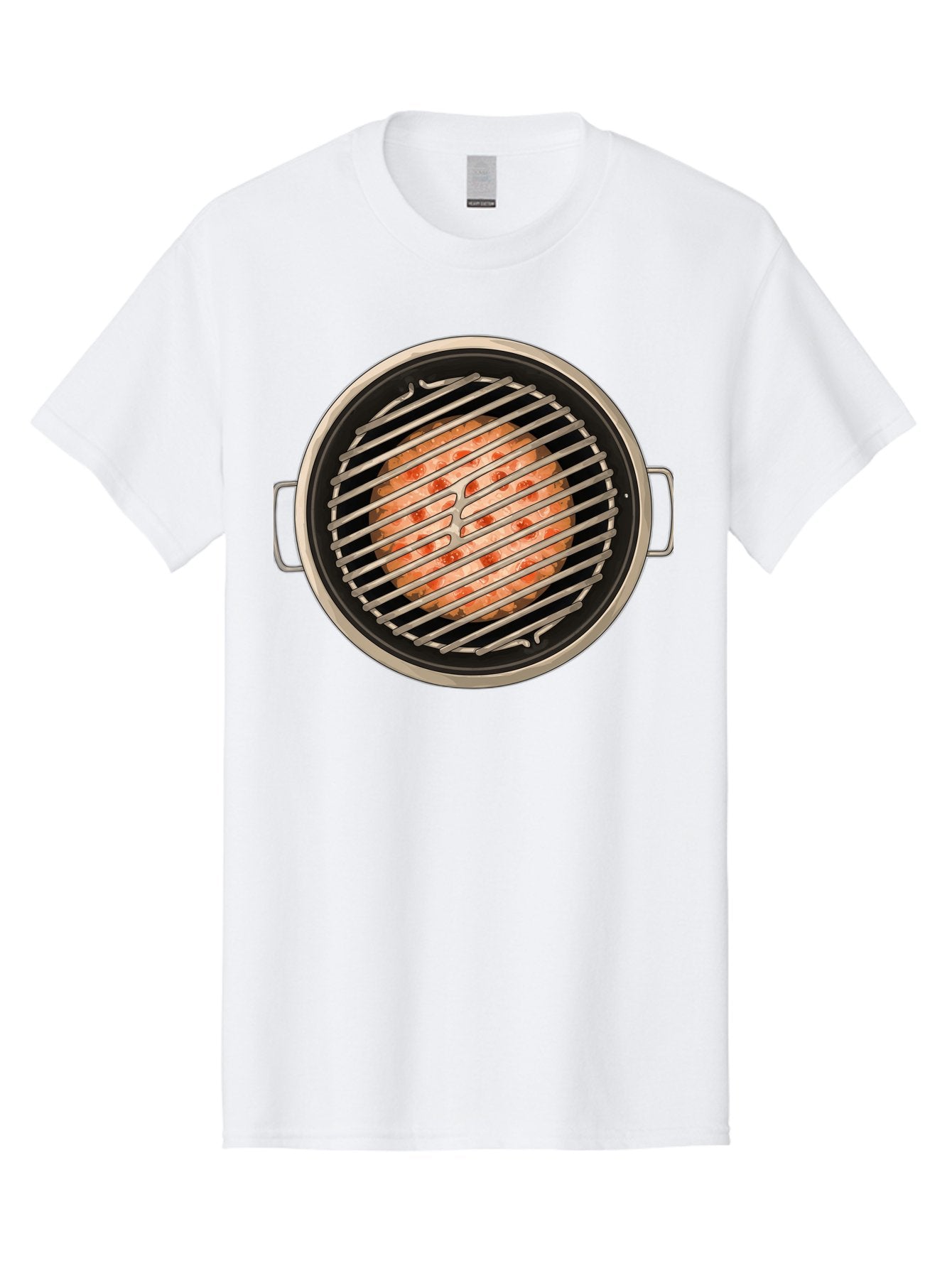 Grilled-Salmon Men'S Graphic Tee, 100% Cotton, Comfortable Casual Summer Wear, Machine Washable, Grilled Chicken, Chicken Breast, Cooking, Barbecue, Grilling, Meat, Kitchen, Food, Cooking Technique, Grill Marks, Culinary Art Bac015 13