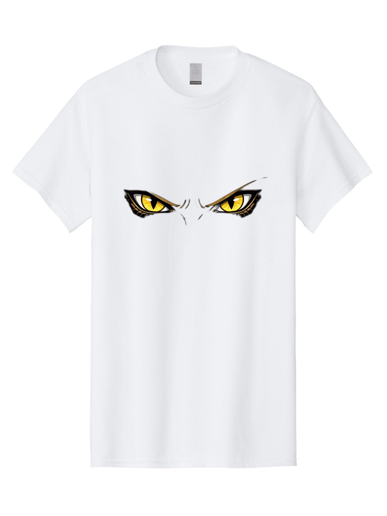 Grinch-Eyes Men'S Graphic Tee, 100% Cotton, Comfortable Casual Summer Wear, Machine Washable, Menacing Eyes, Anime Style, Yellow Eyes, Black Pupils, Aggressive Stare, Intense Gaze, Sharp Eyebrows, Cartoon Illustration, Angry Expression Bac017 3