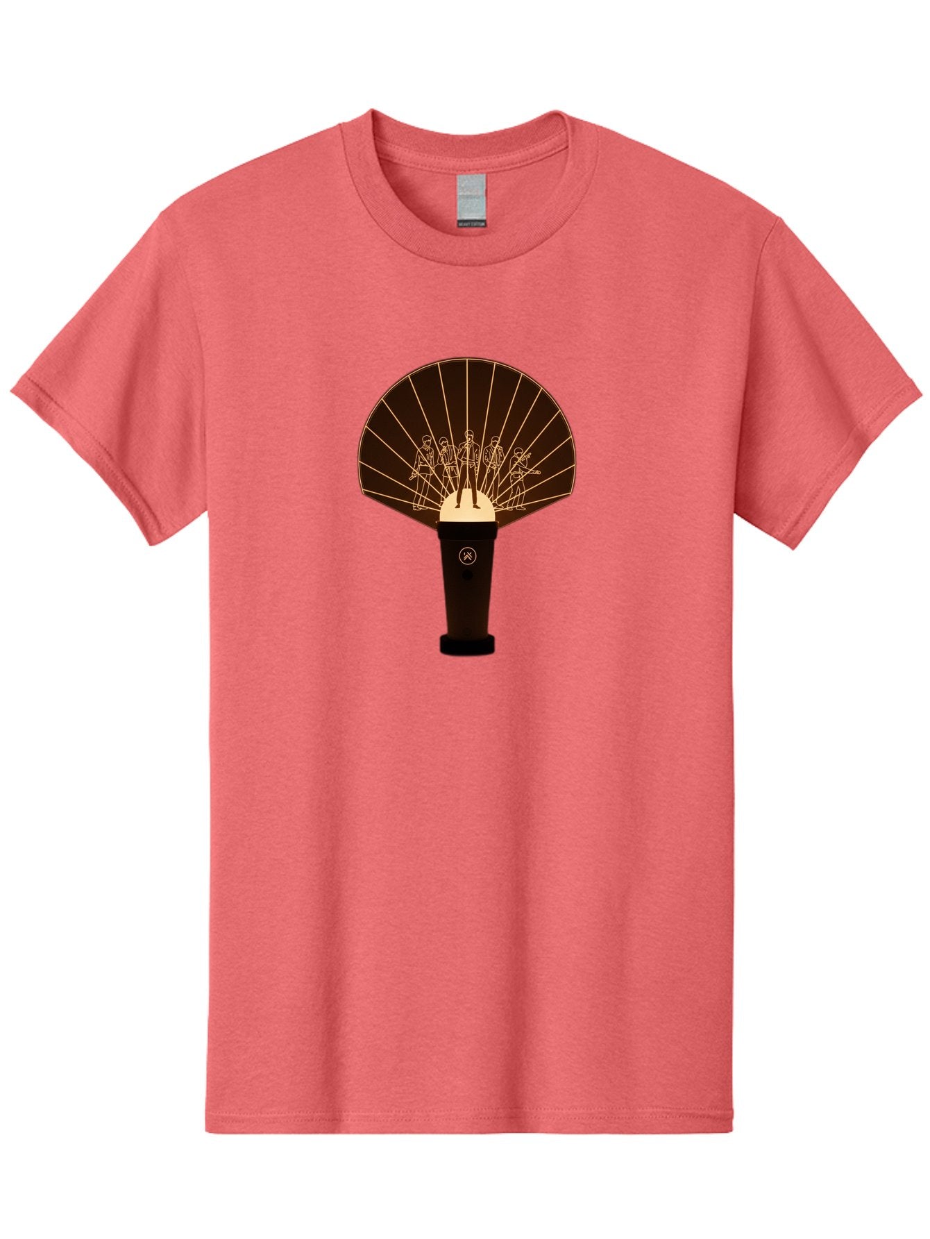 Handheld-Fan Men'S Graphic Tee, 100% Cotton, Comfortable Casual Summer Wear, Machine Washable, Handheld Fan, Elegant Design, Traditional Accessory, Cultural Heritage, Decorative Patterns, Minimalist Art, Simple Luxury, Gold Accents, Bac021 3
