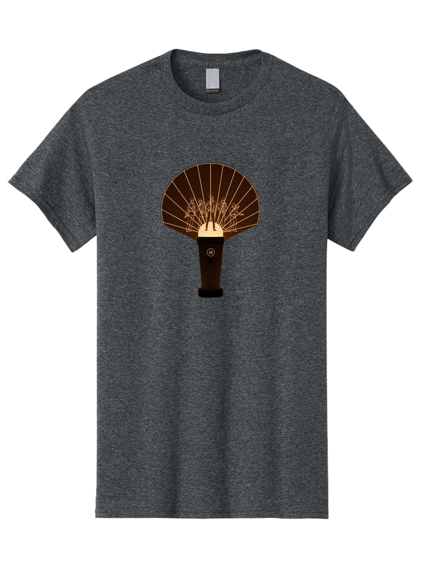 Handheld-Fan Men'S Graphic Tee, 100% Cotton, Comfortable Casual Summer Wear, Machine Washable, Handheld Fan, Elegant Design, Traditional Accessory, Cultural Heritage, Decorative Patterns, Minimalist Art, Simple Luxury, Gold Accents, Bac021 10